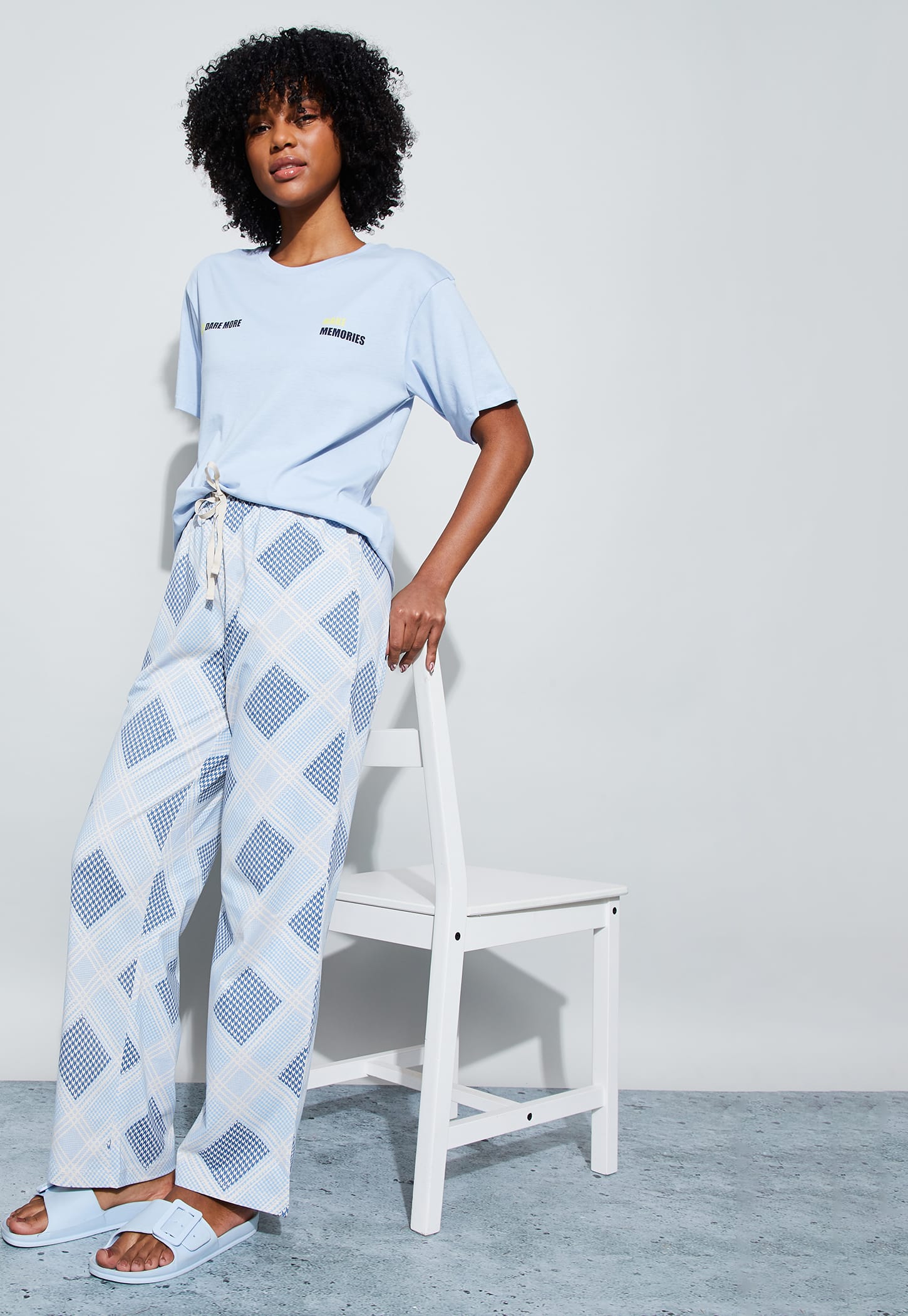 GINGER Checked Elasticated Pyjamas-picture-37
