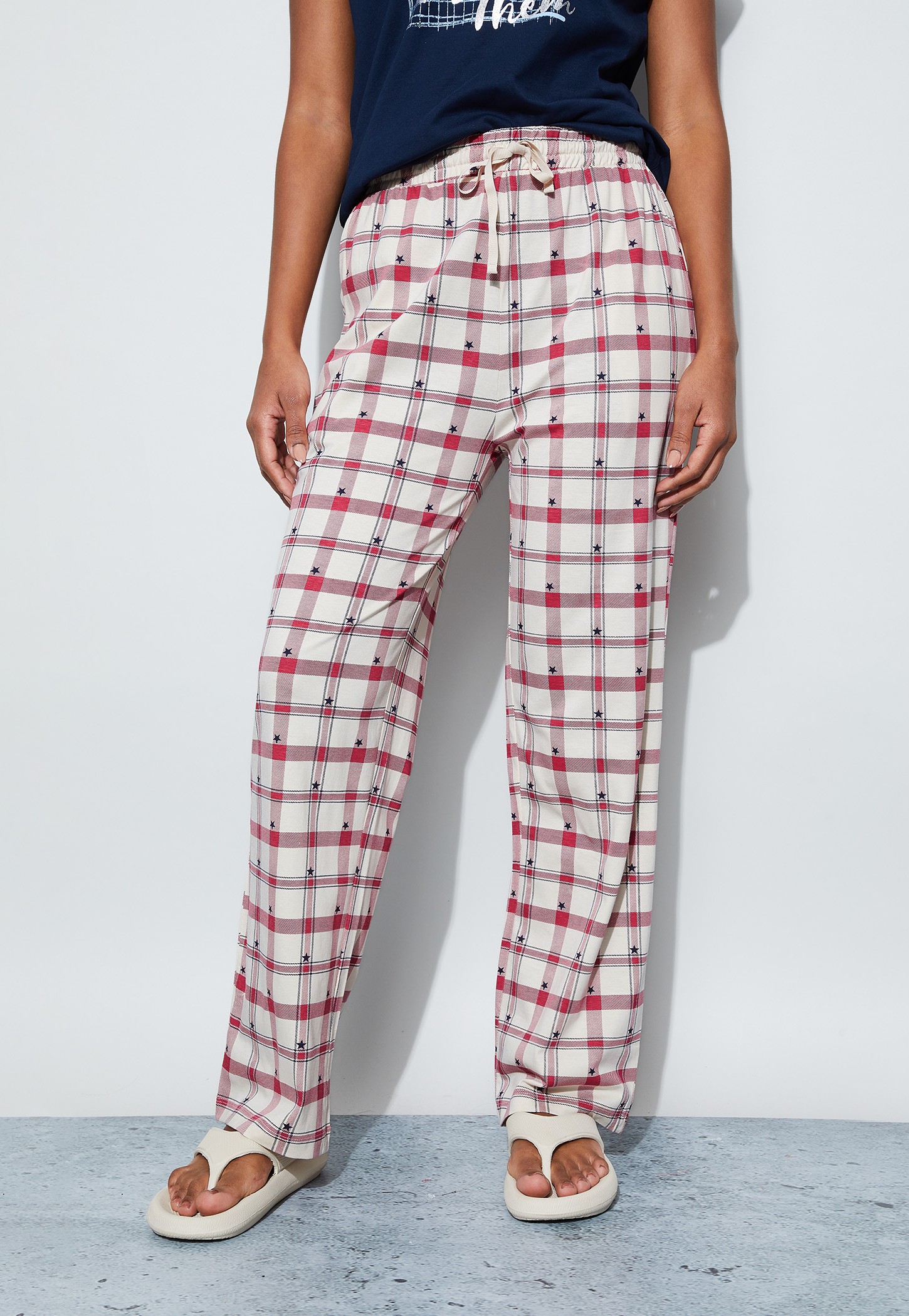 GINGER Checked Elasticated Pyjamas-picture-36