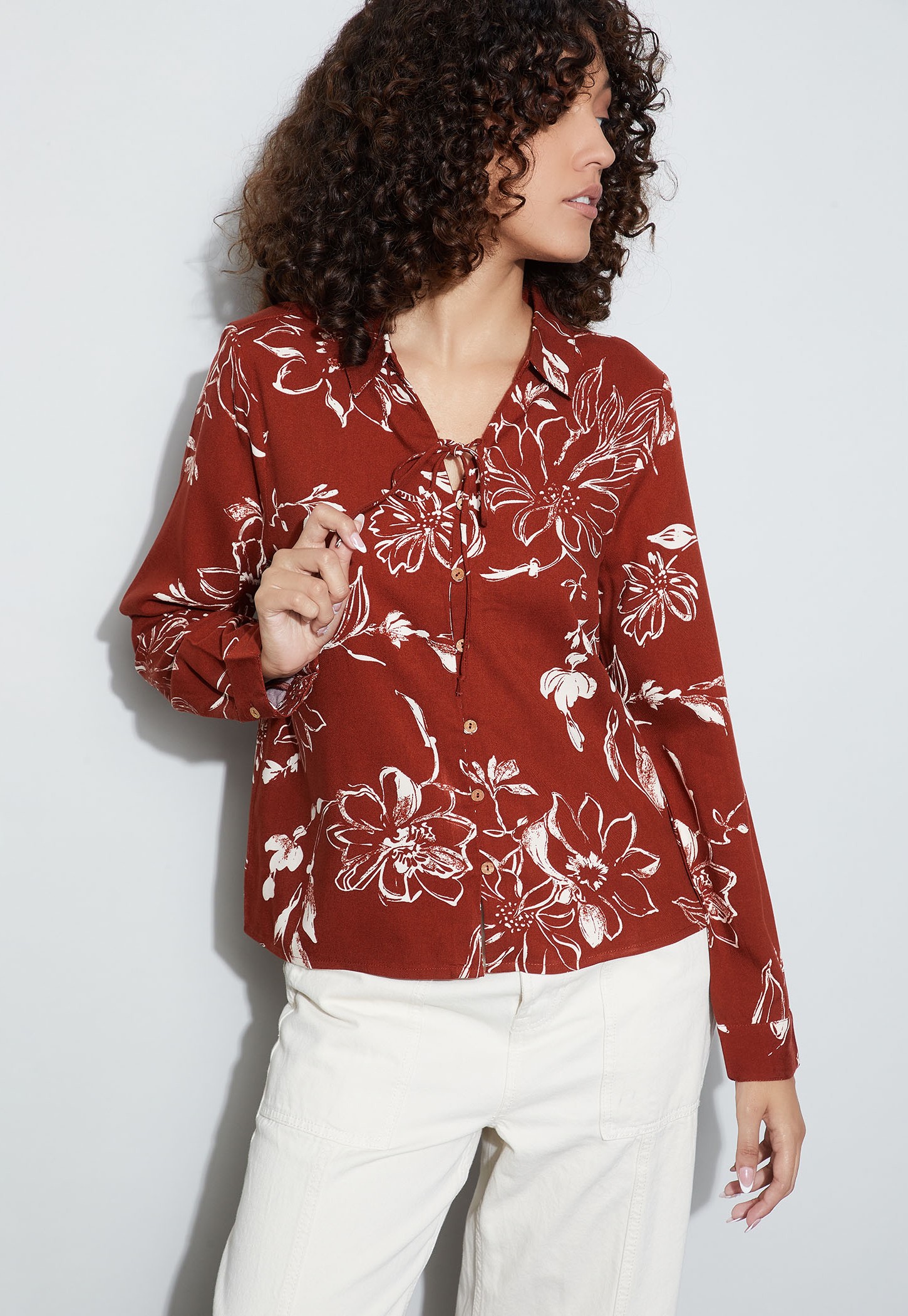 FAME FOREVER Floral Print Shirt-picture-30