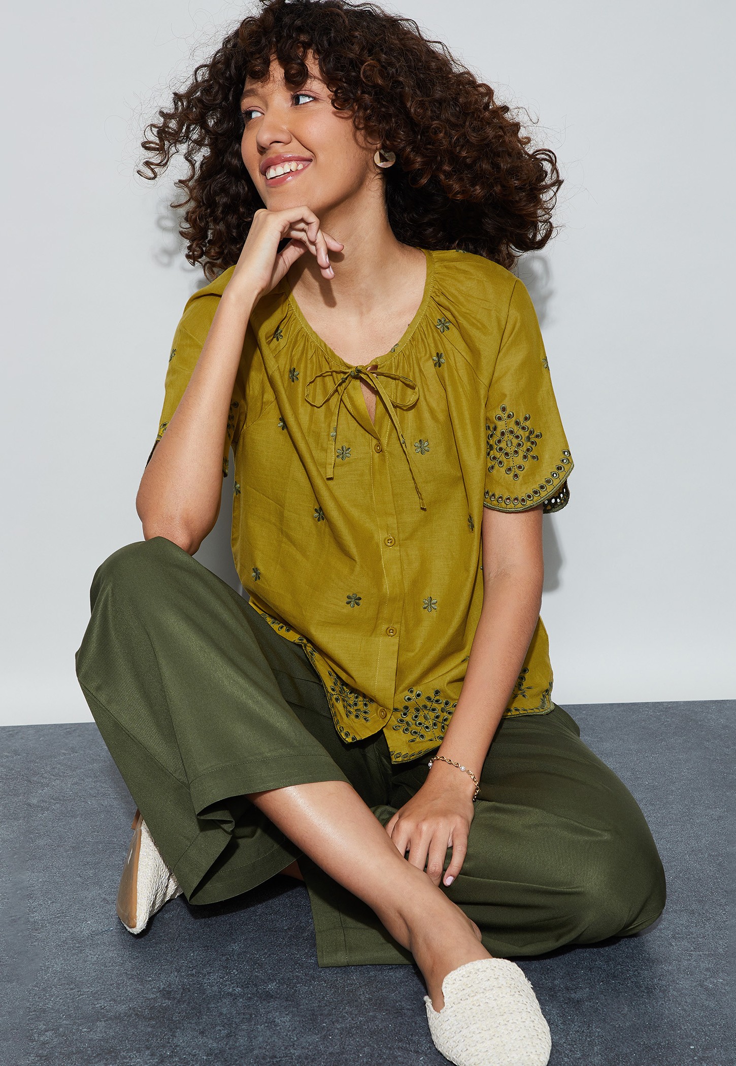 FAME FOREVER Schiffli Embroidered Top-picture-27