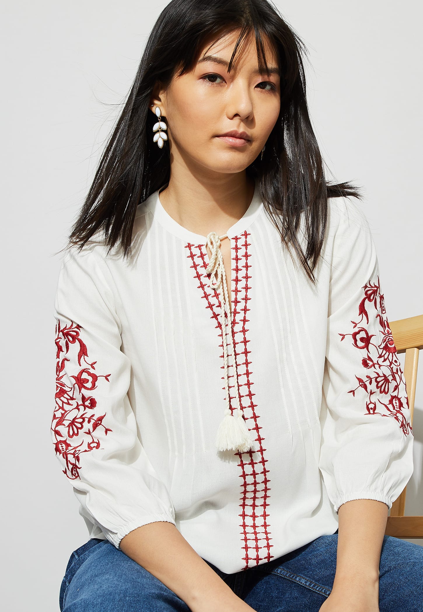 FAME FOREVER Embroidered Top-picture-45