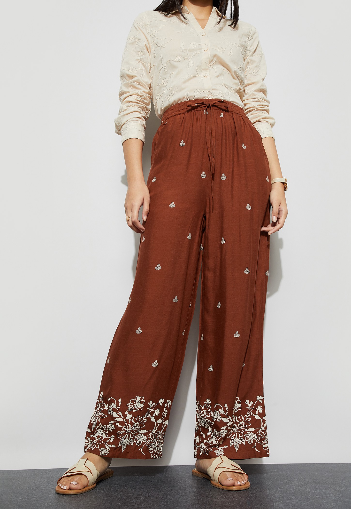 FAME FOREVER Floral Print Trousers-picture-18
