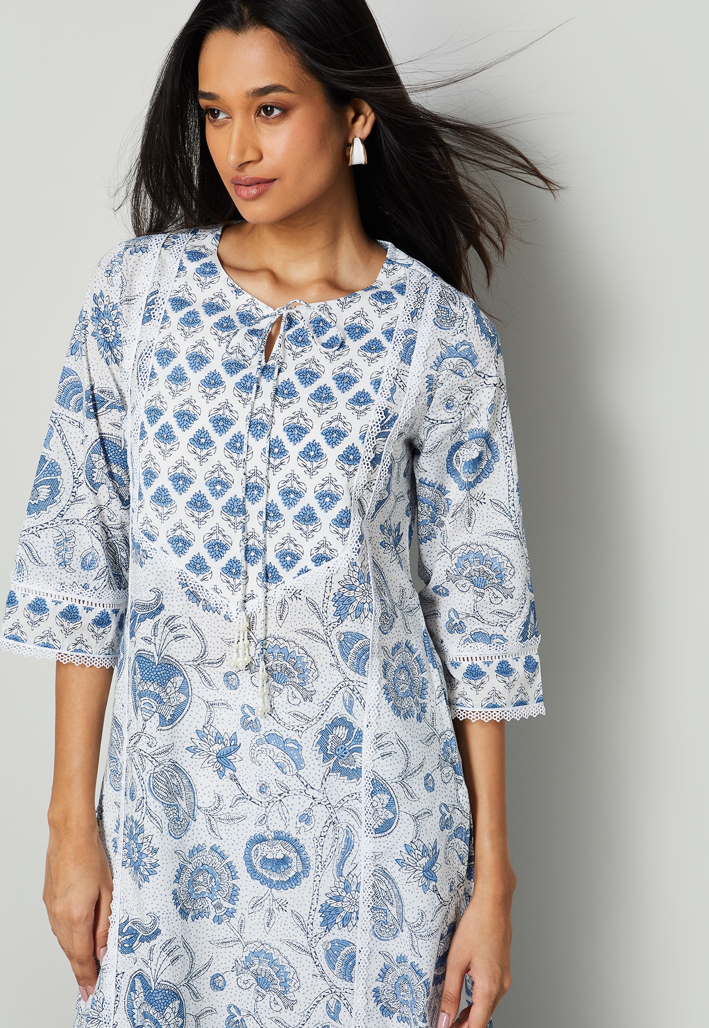 MELANGE Floral Print Straight Kurta-picture-22