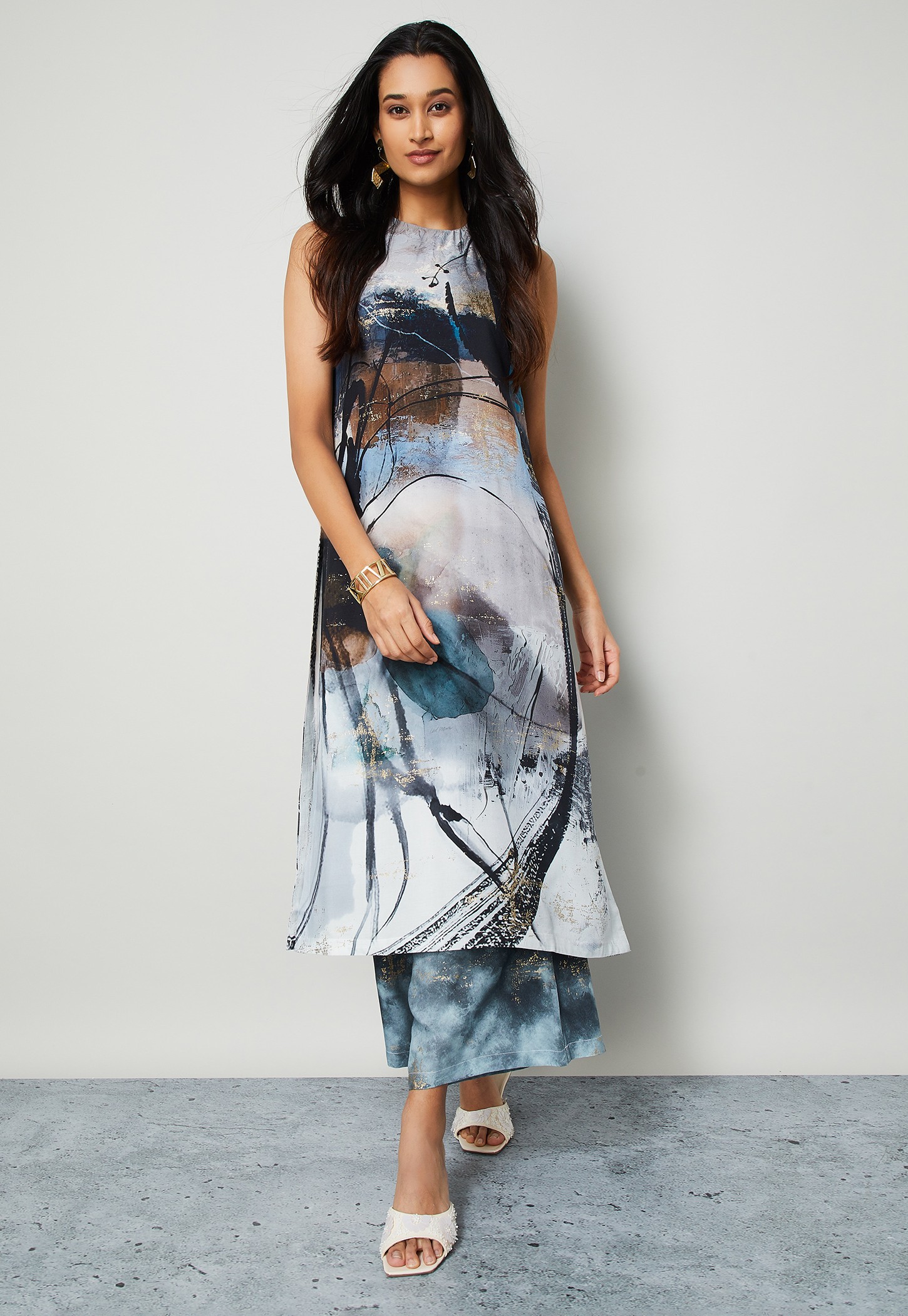 MELANGE Printed Straight Kurta Set-picture-54