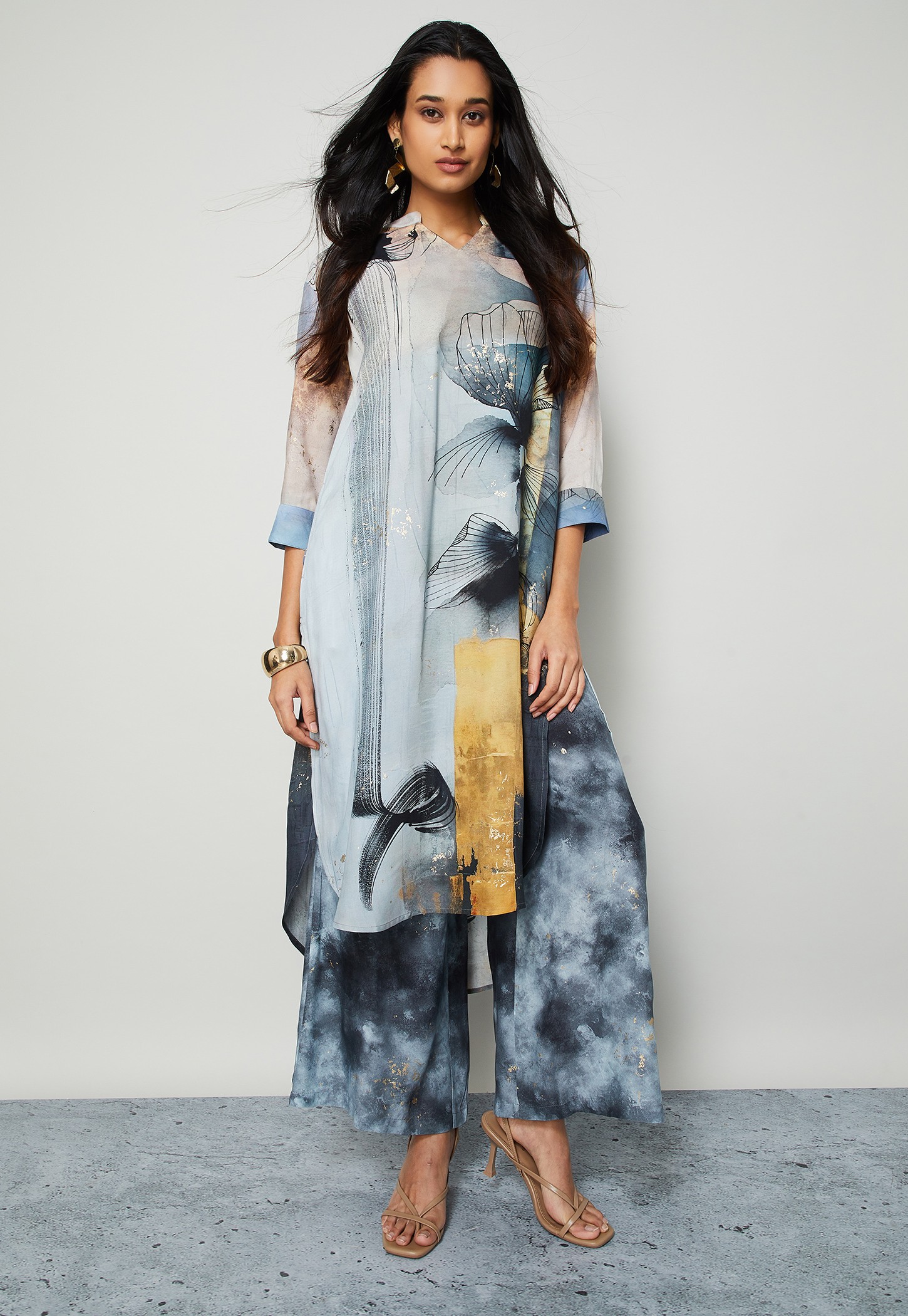 MELANGE Printed Straight Kurta Set-picture-35