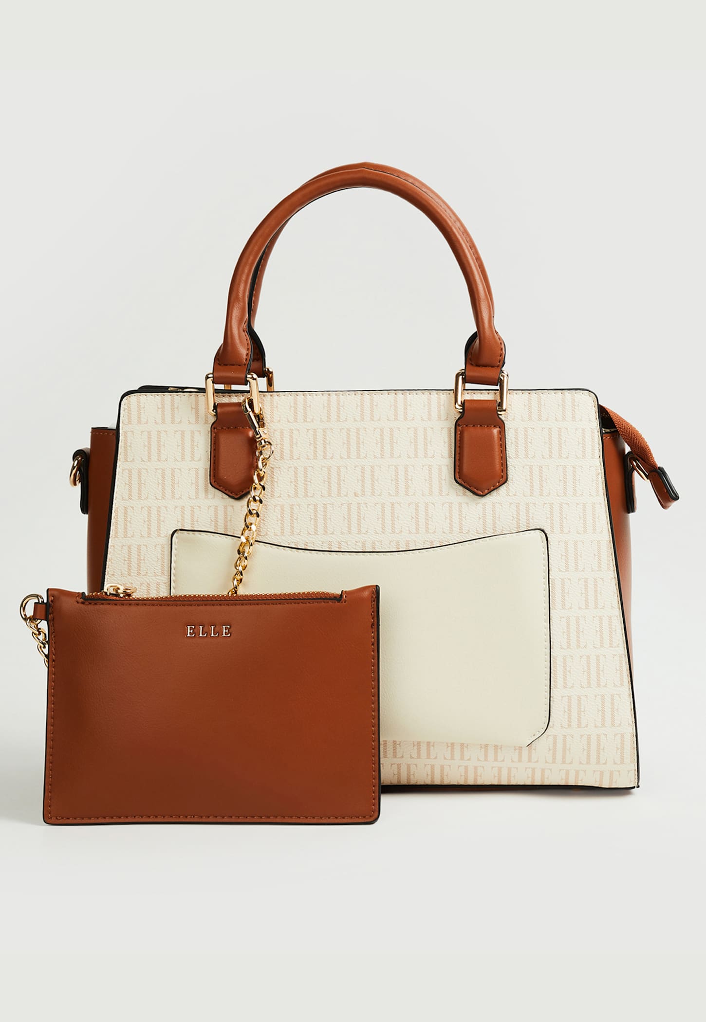 ELLE Printed Handheld Bag with Pouch-picture-12
