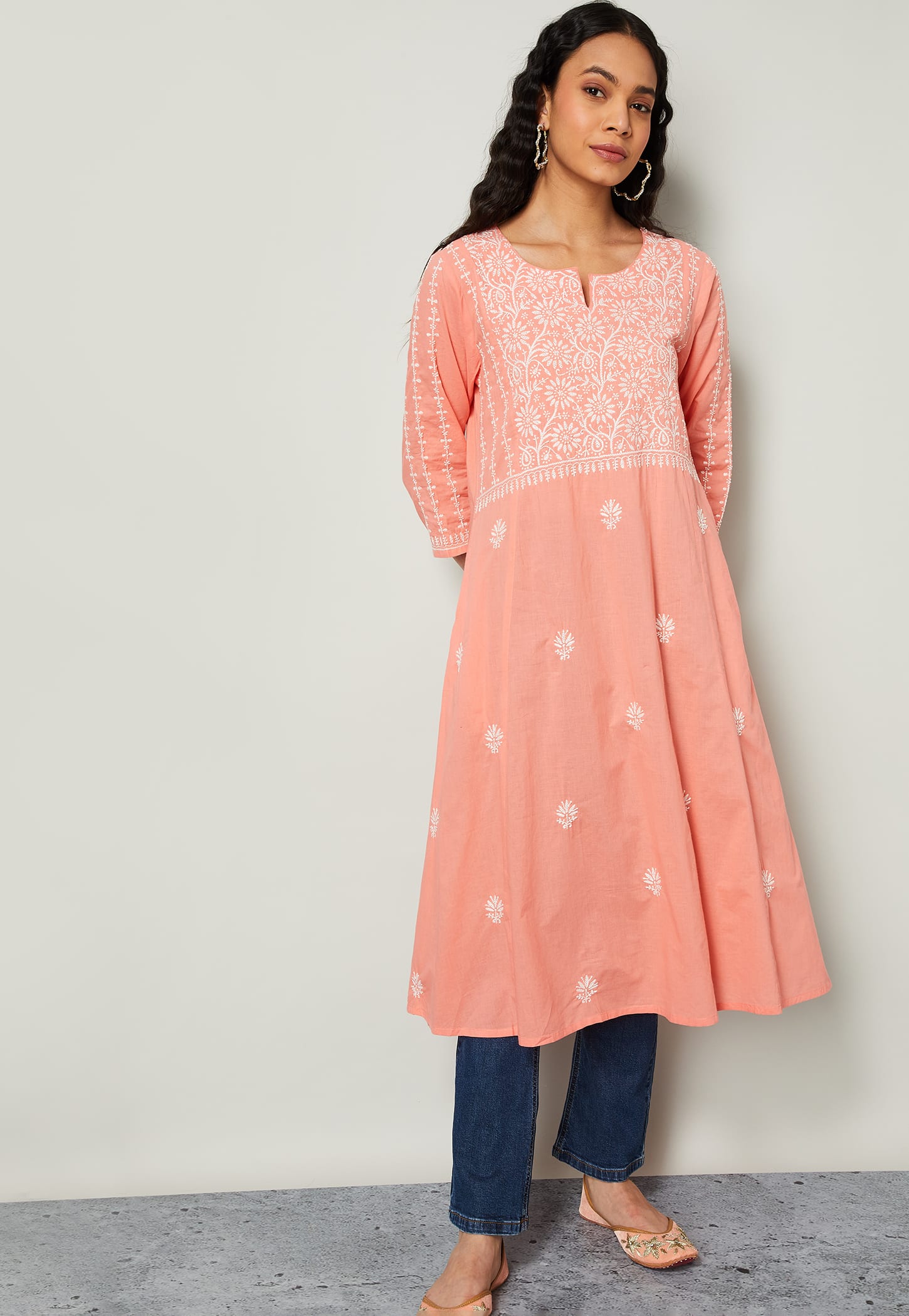 MELANGE Embroidered A-line Kurta-picture-26