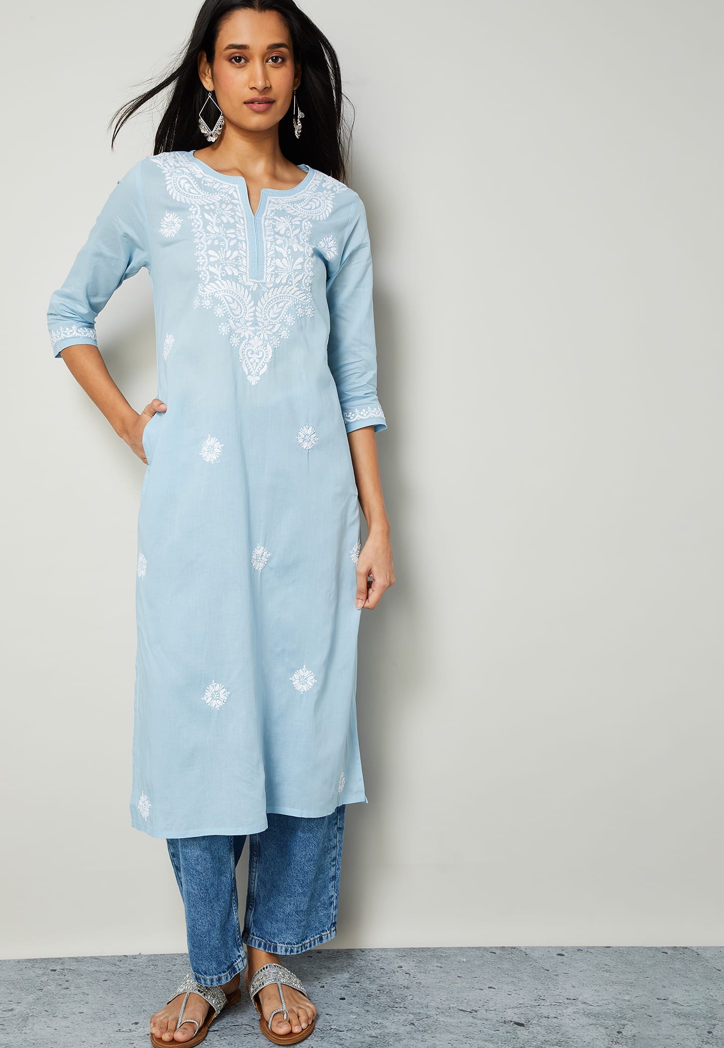 MELANGE Chikankari Straight Kurta-picture-46