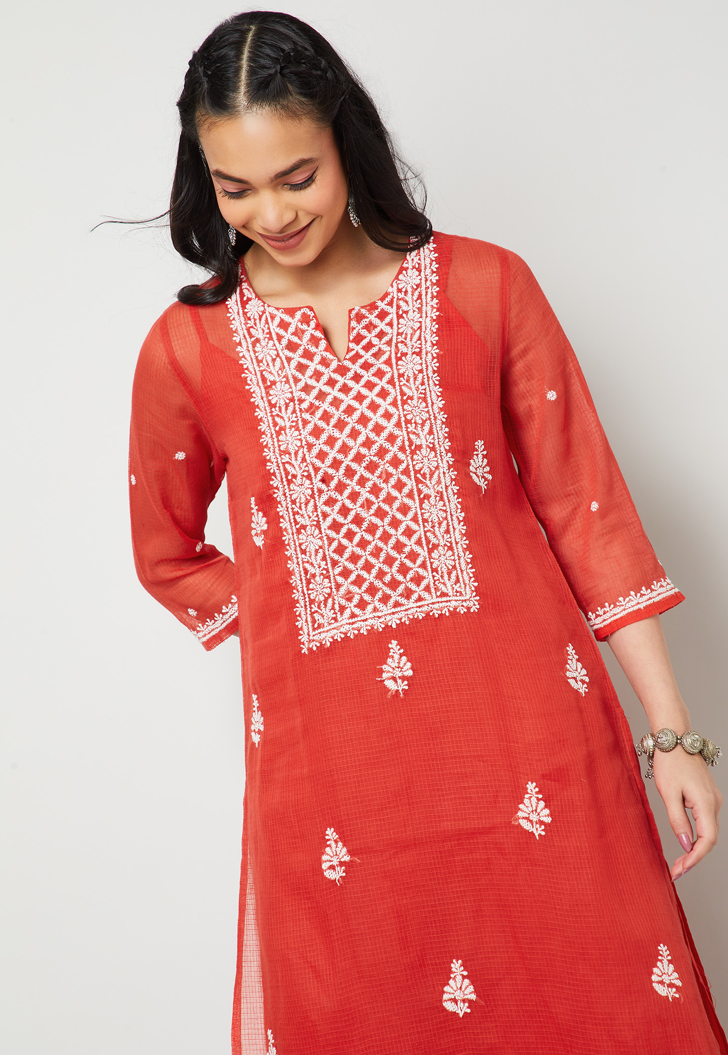 MELANGE Embroidered Straight Kurta-image-23