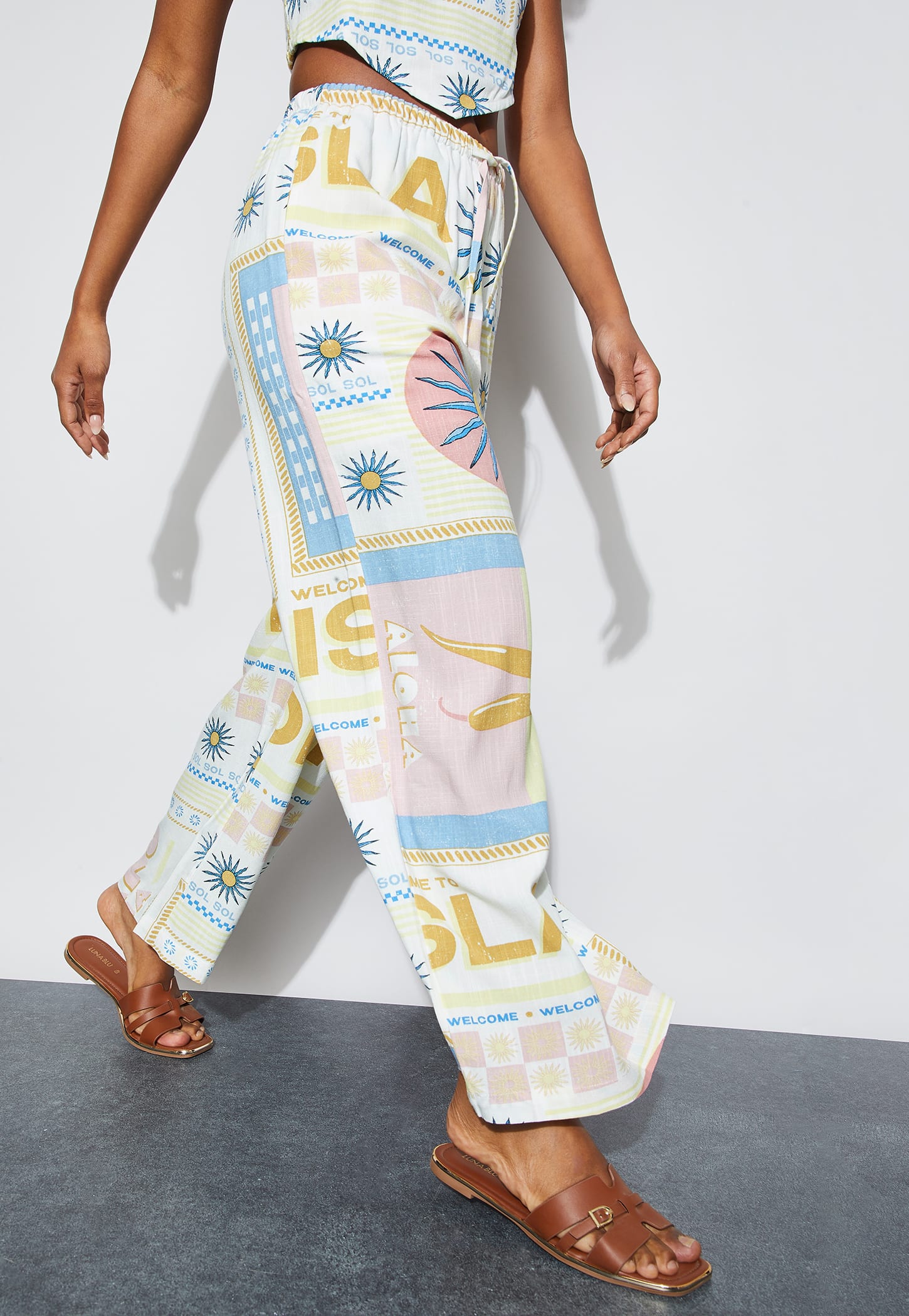 GINGER Printed Elasticated Trousers-picture-36