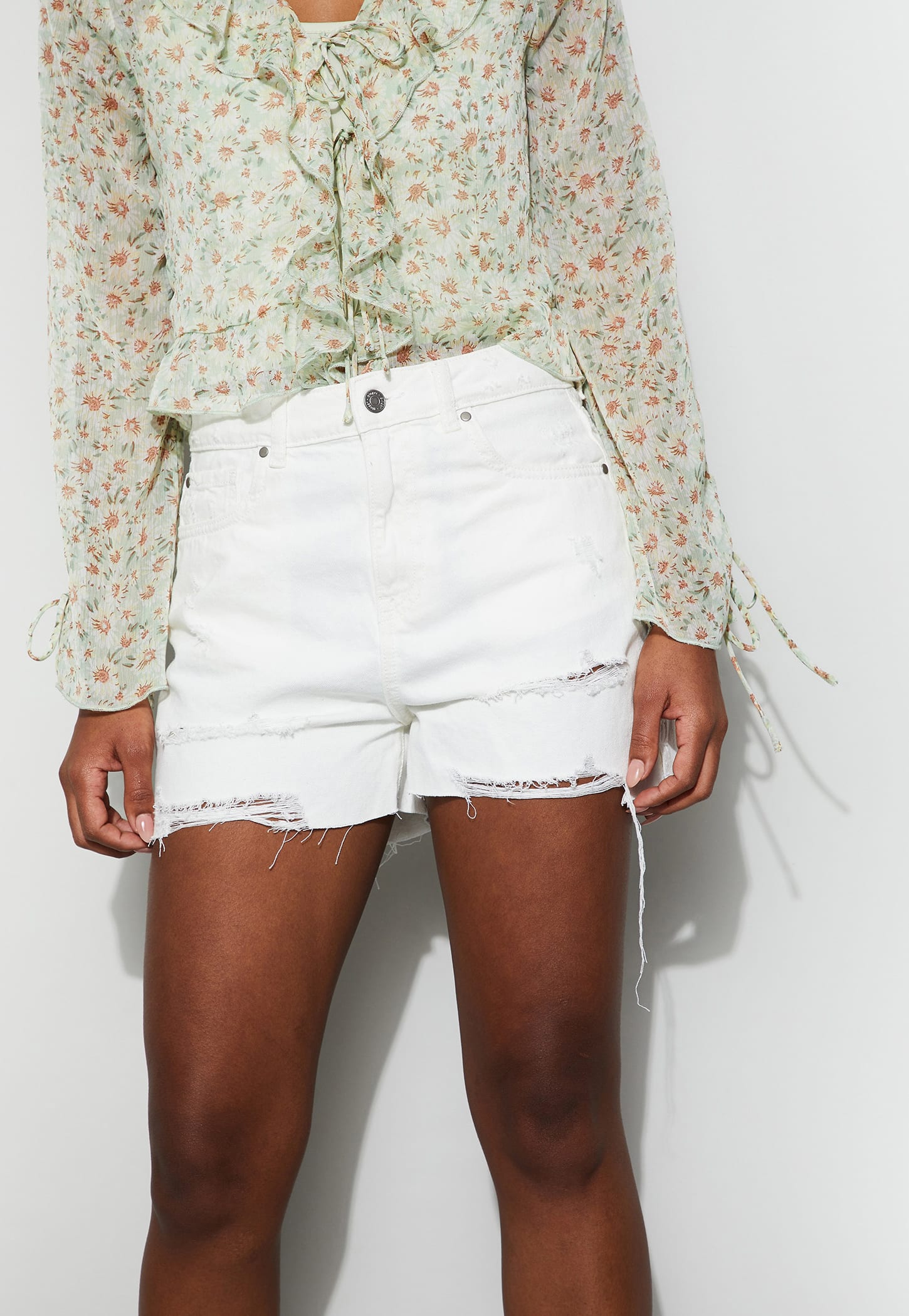 GINGER Distressed Denim Shorts-picture-19
