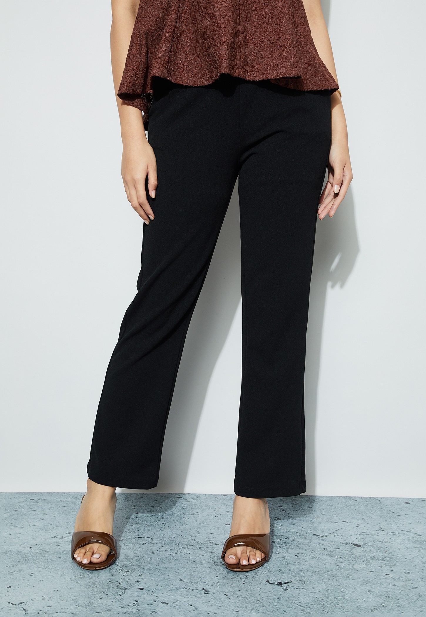 CODE Solid High-Waist Trousers-picture-10