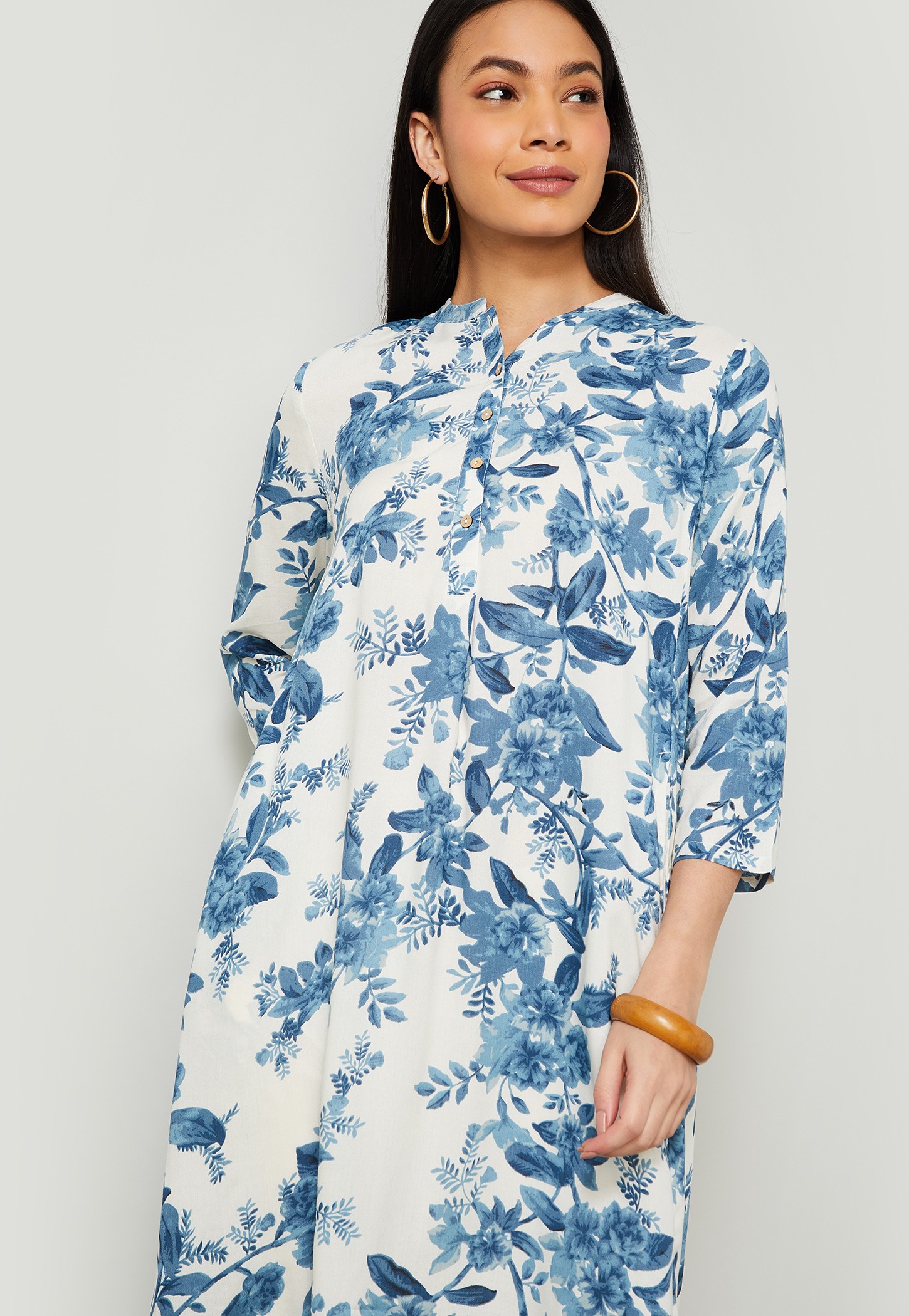 MELANGE Floral Print Straight Kurta-picture-13
