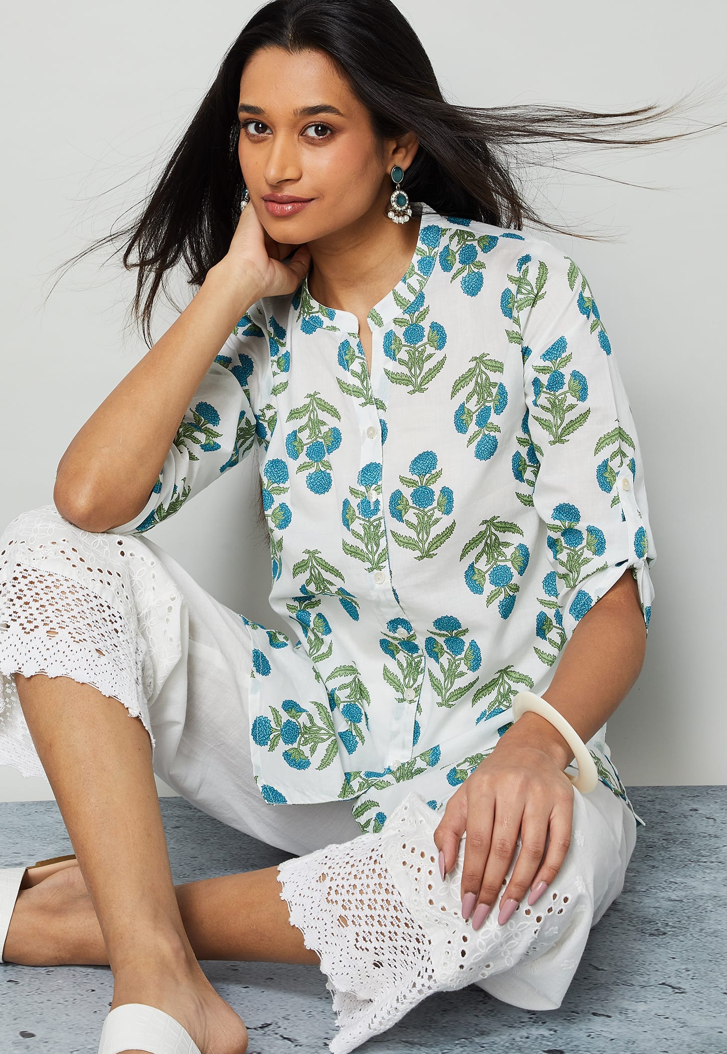 MELANGE Floral Print Kurti-picture-13