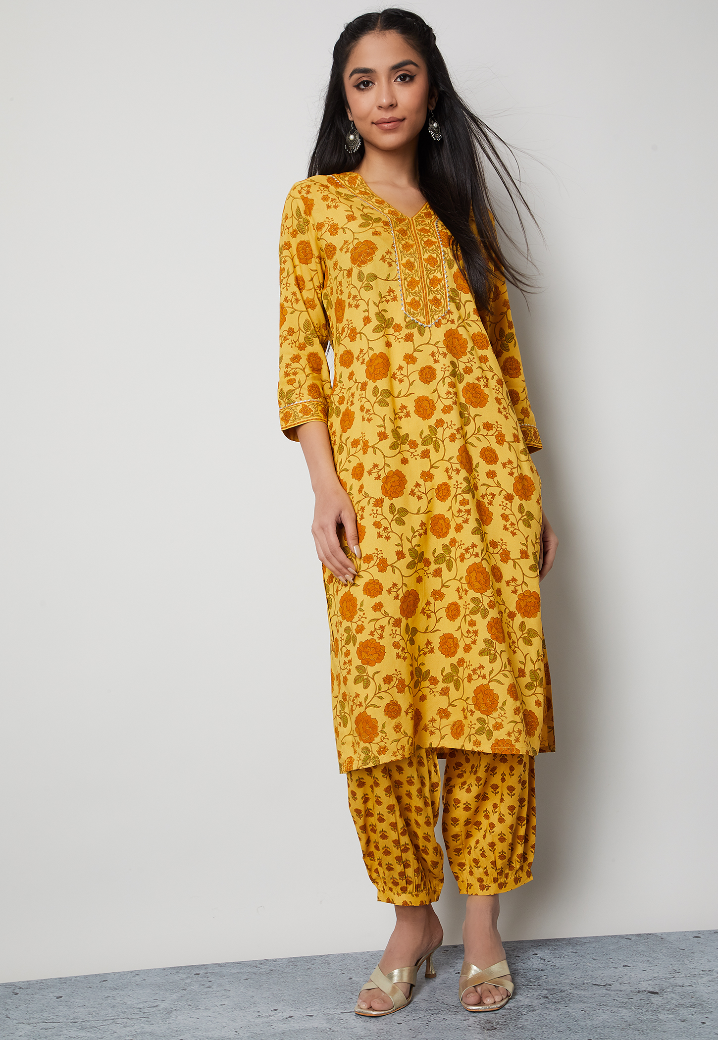 MELANGE Floral Print Kurta Set-picture-49