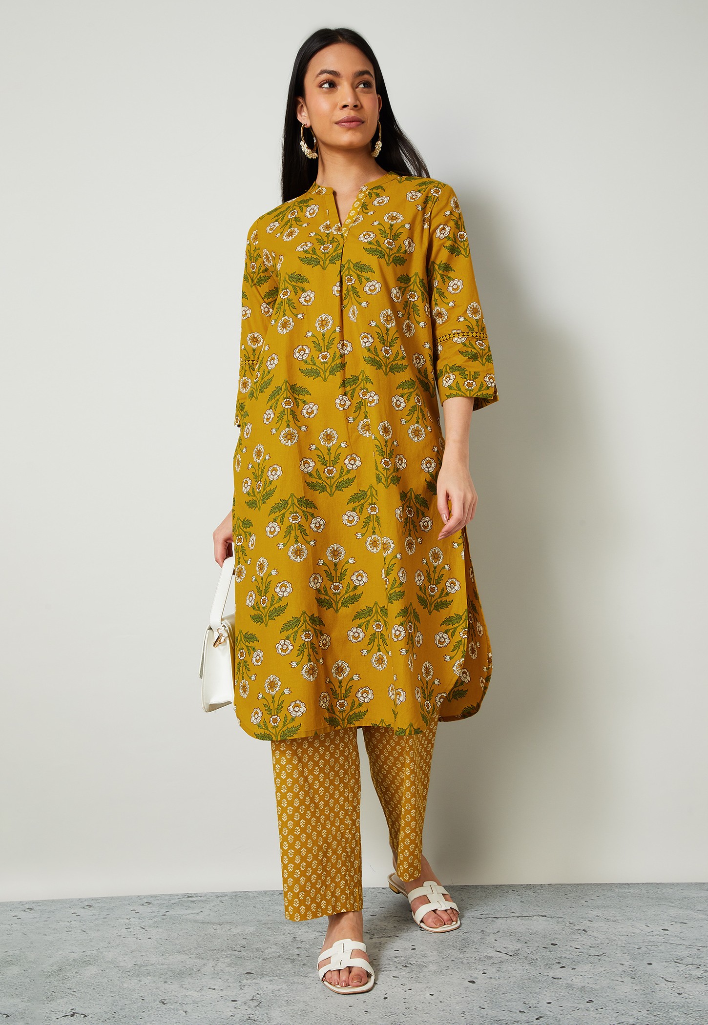 MELANGE Floral Print Kurta Set-picture-55