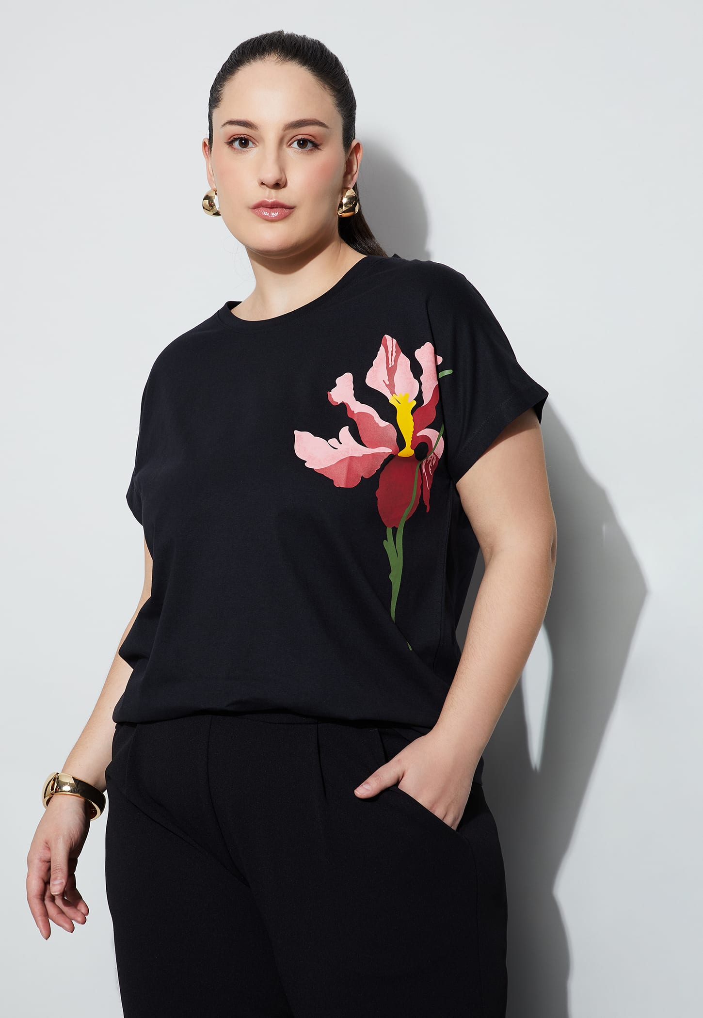 NEXUS Floral Print Round Neck T-shirt-picture-15