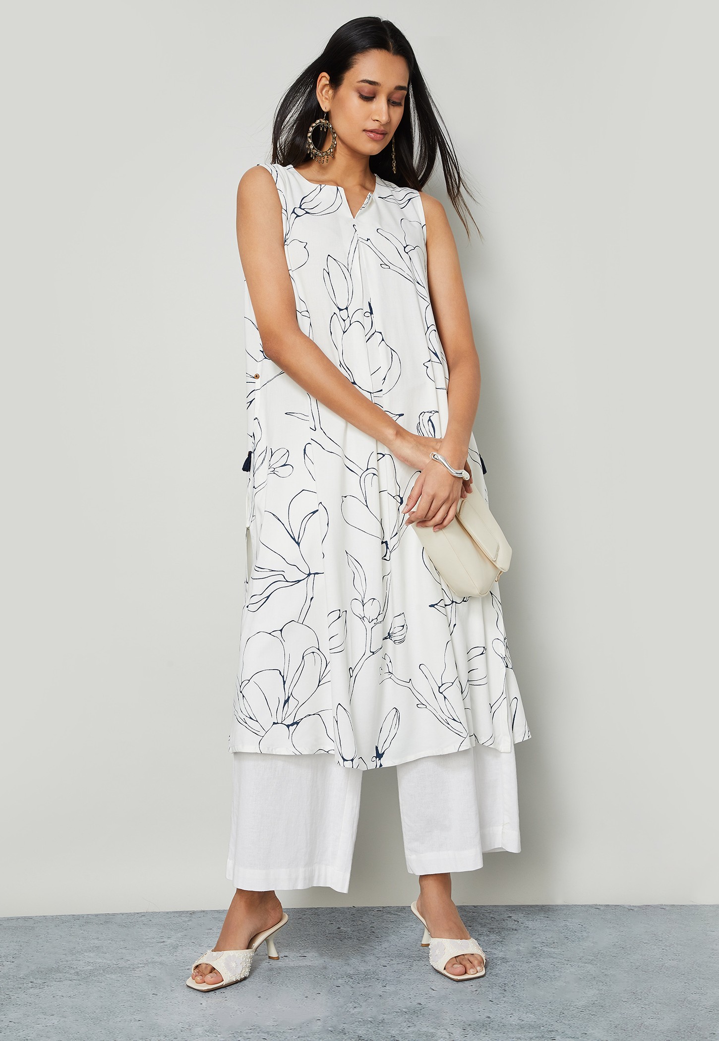 MELANGE Floral Print Straight Kurta-picture-41