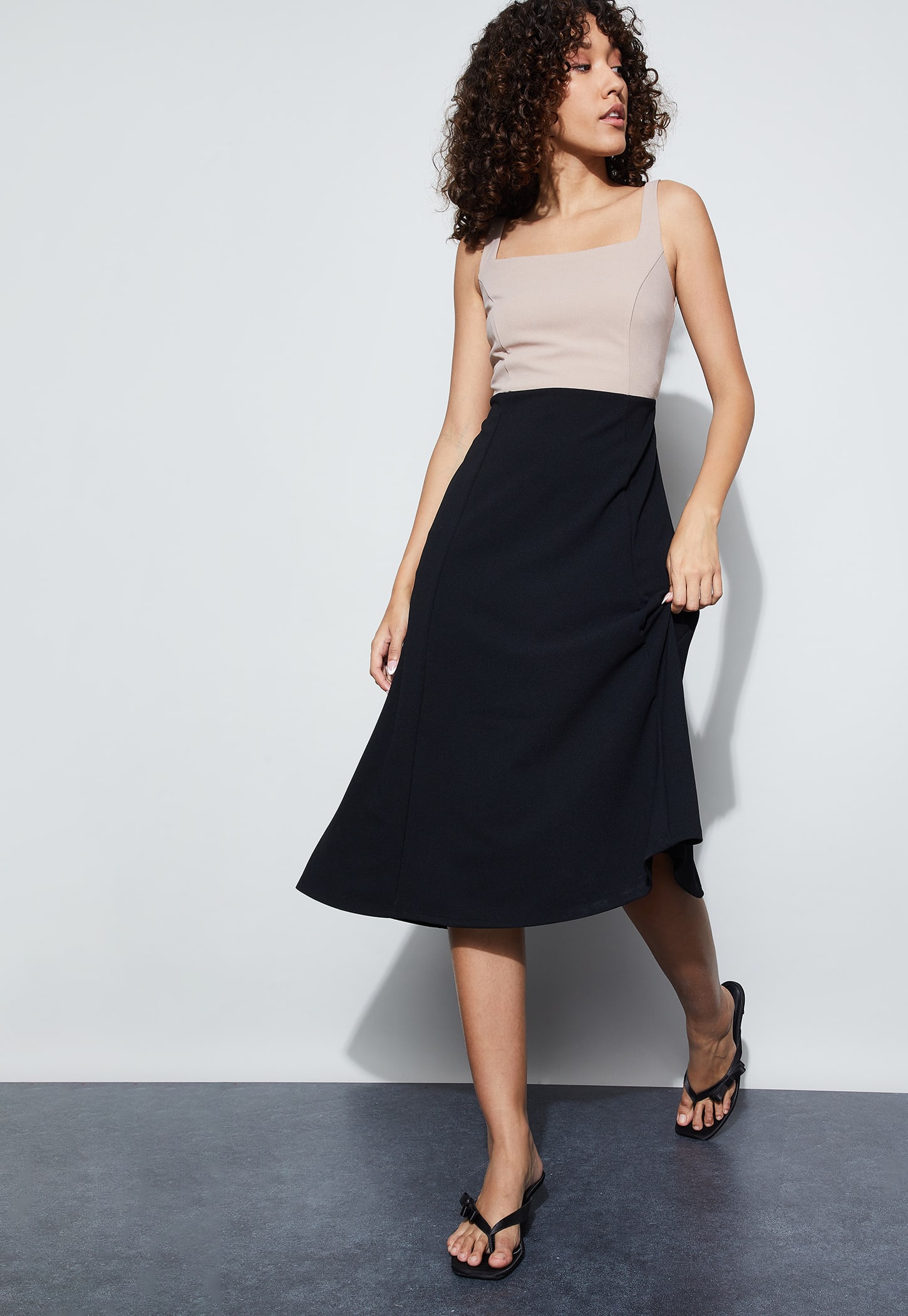 CODE Colourblocked A-line Dress-picture-44