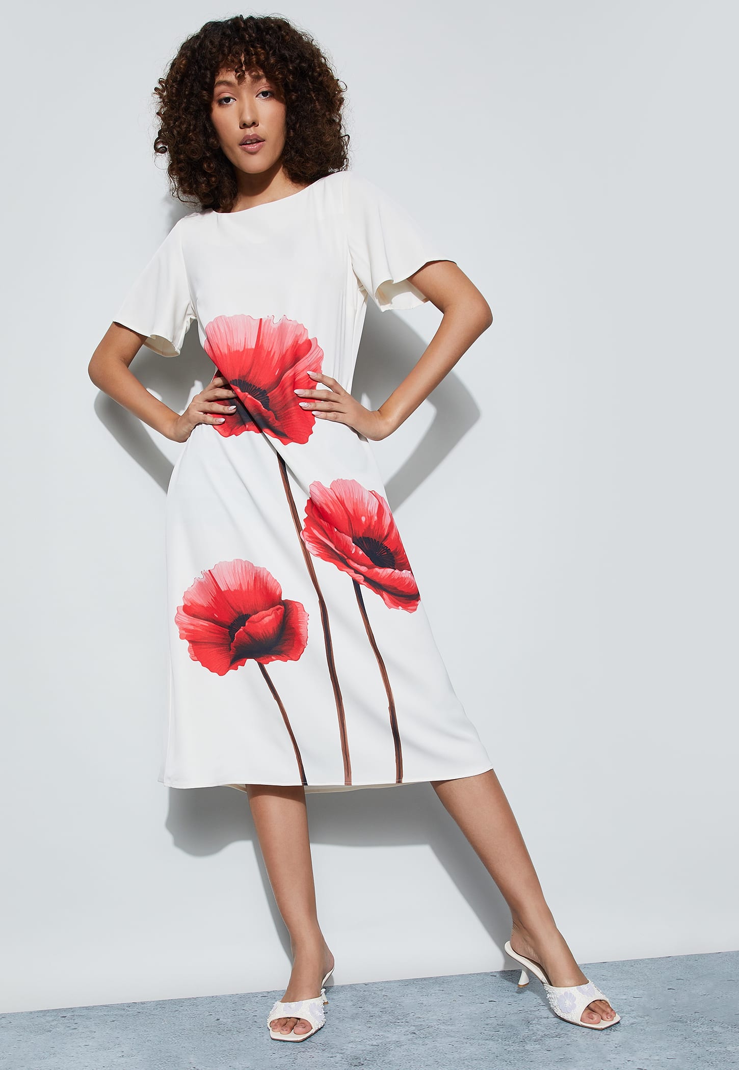 CODE Floral Print Midi Dress-picture-23