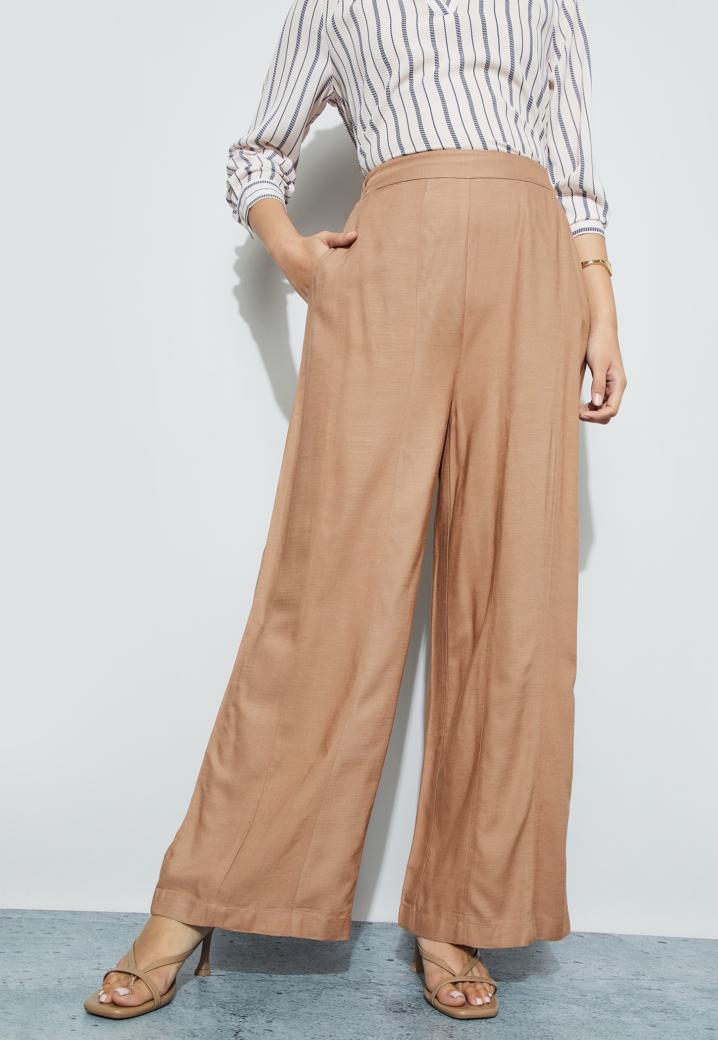 CODE High Rise Full Length Trousers-image-4