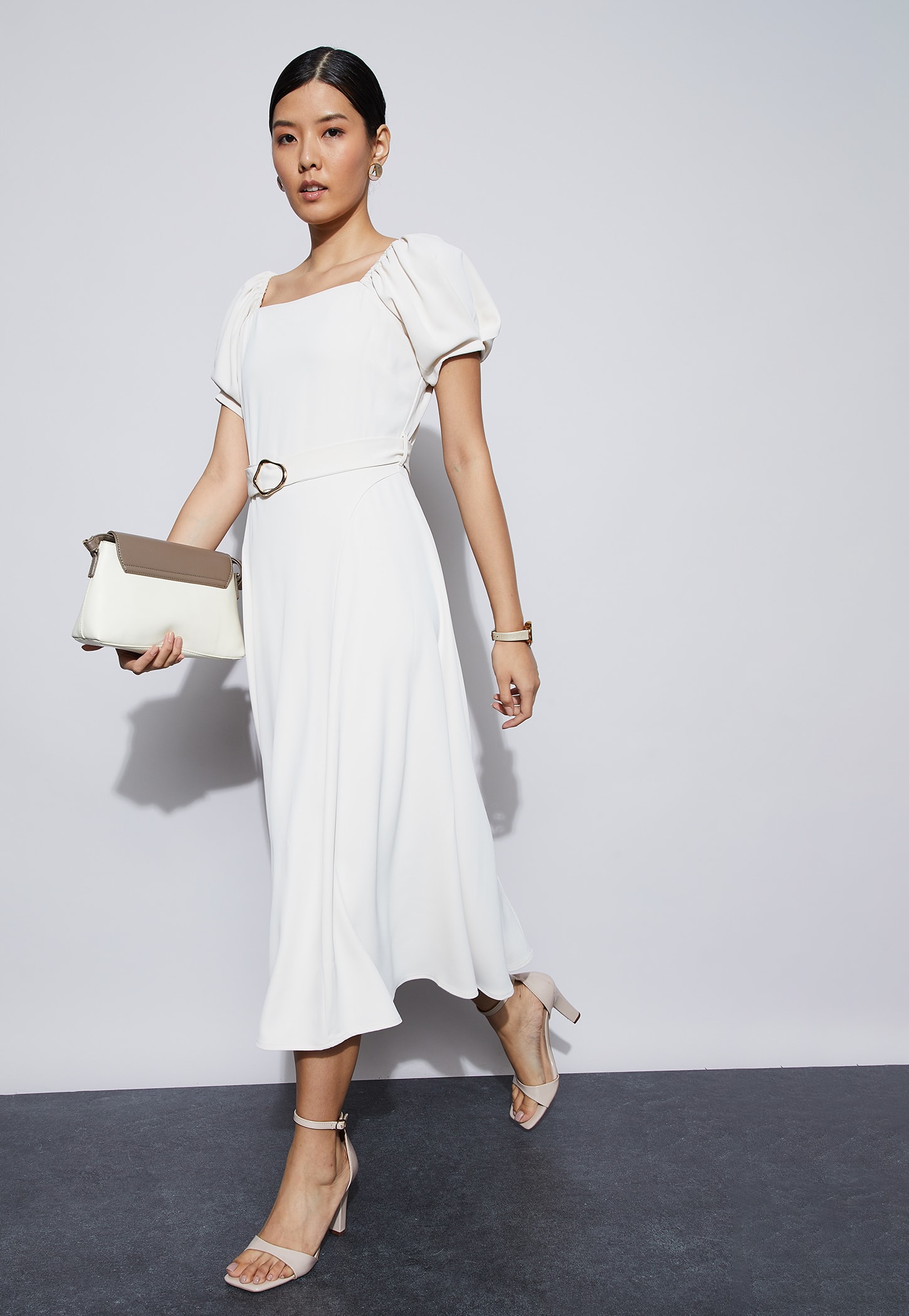 CODE Solid A-line Dress-picture-15