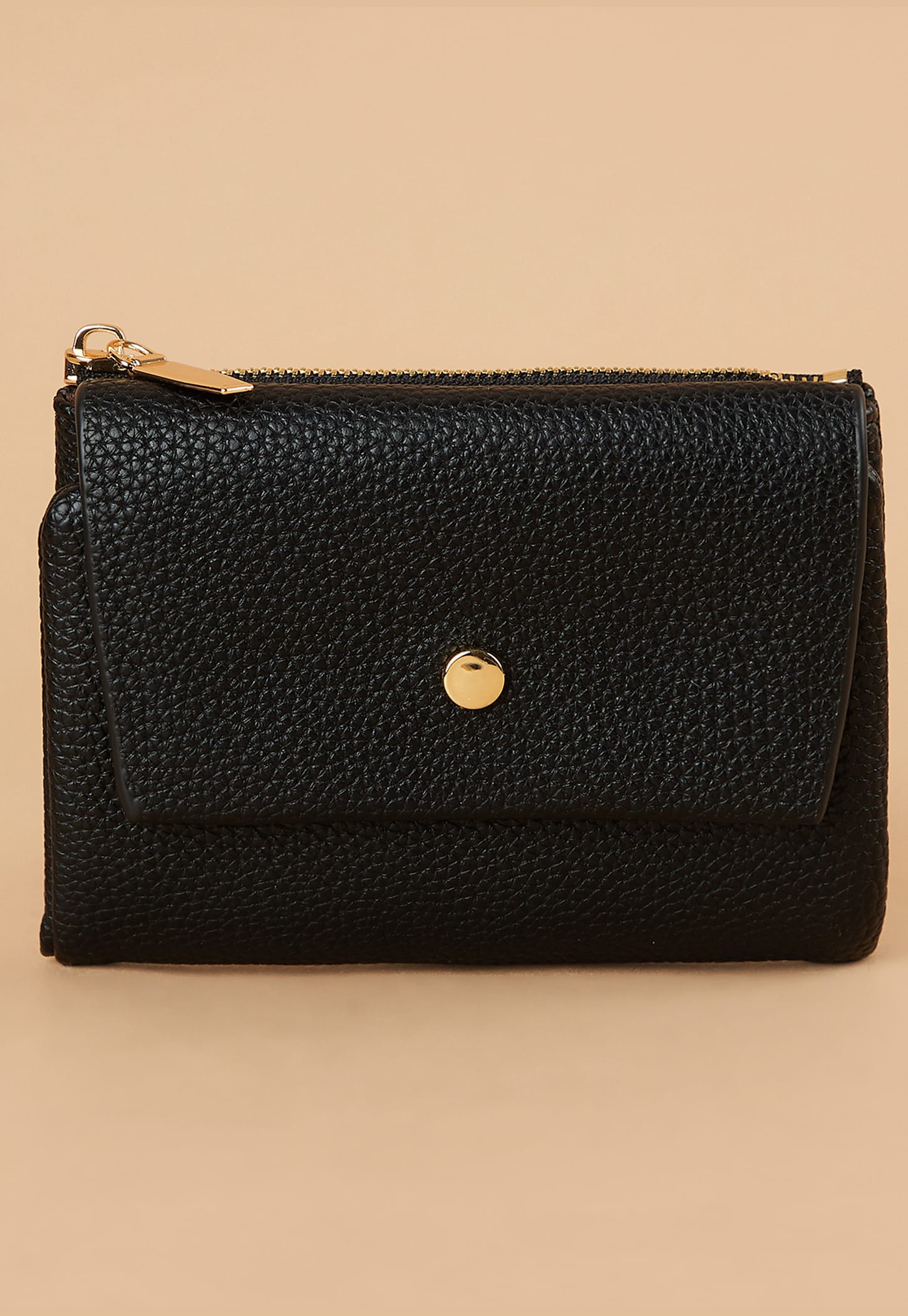 GINGER Textured Tri-Fold Wallet