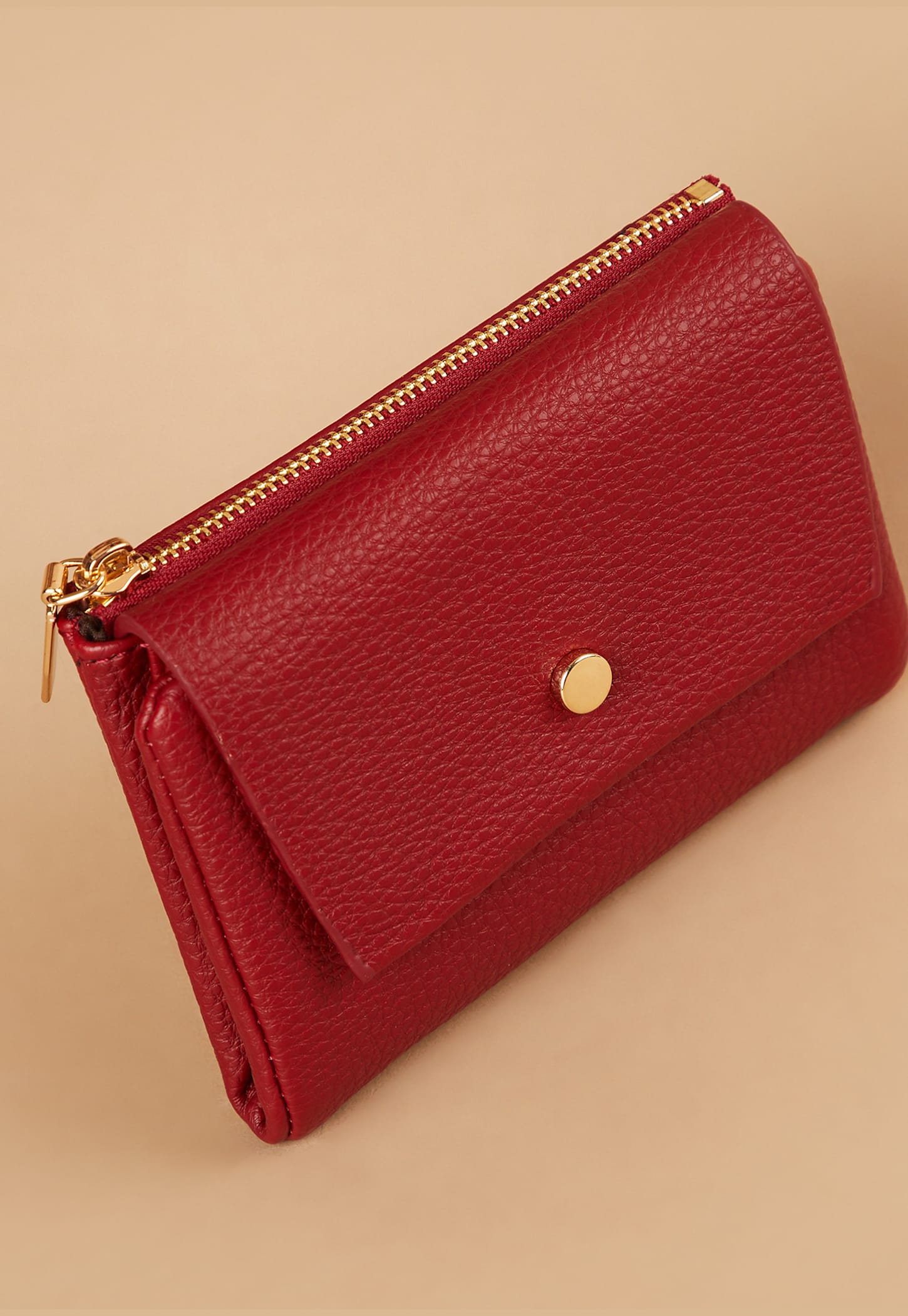 GINGER Textured Tri-Fold Wallet