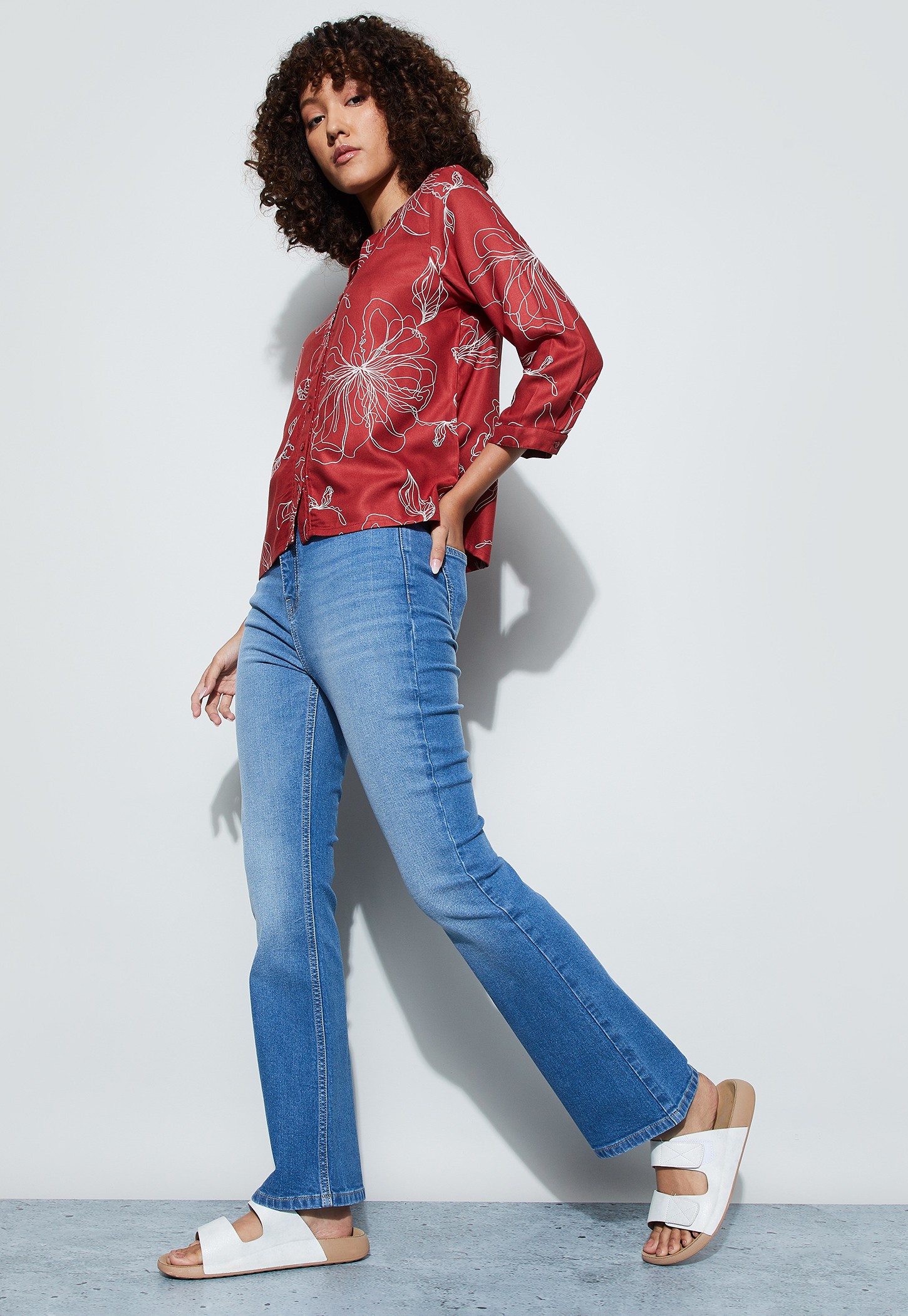 FAME FOREVER Washed Bootcut Jeans-image-22