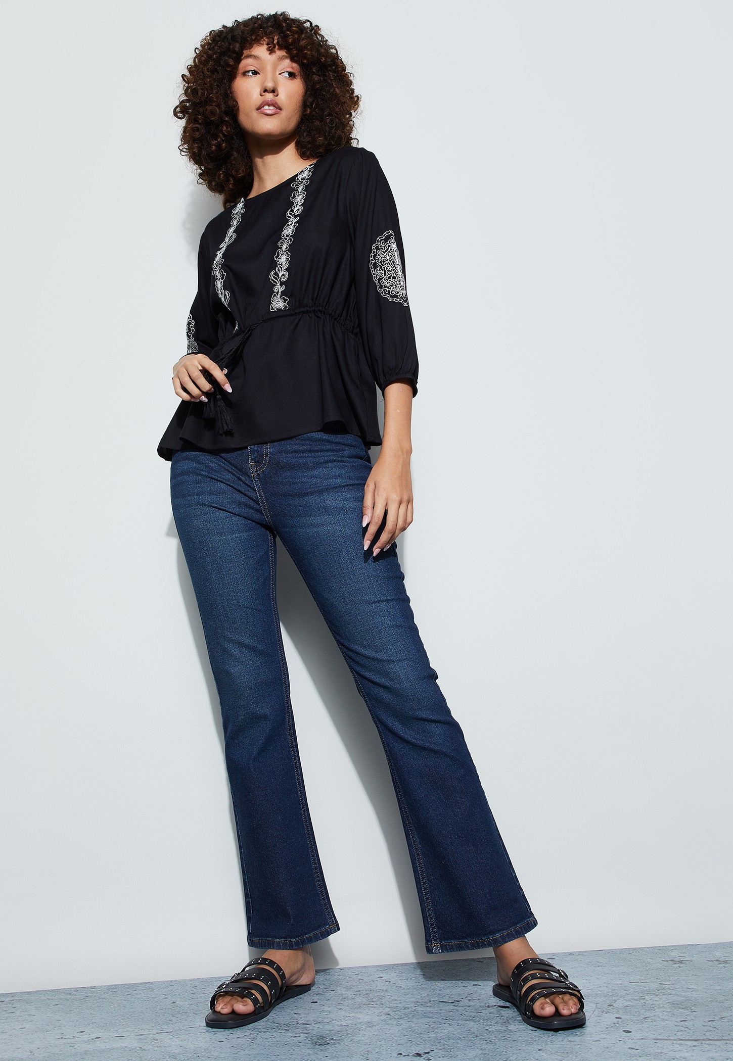 FAME FOREVER Washed Bootcut Jeans-image-23