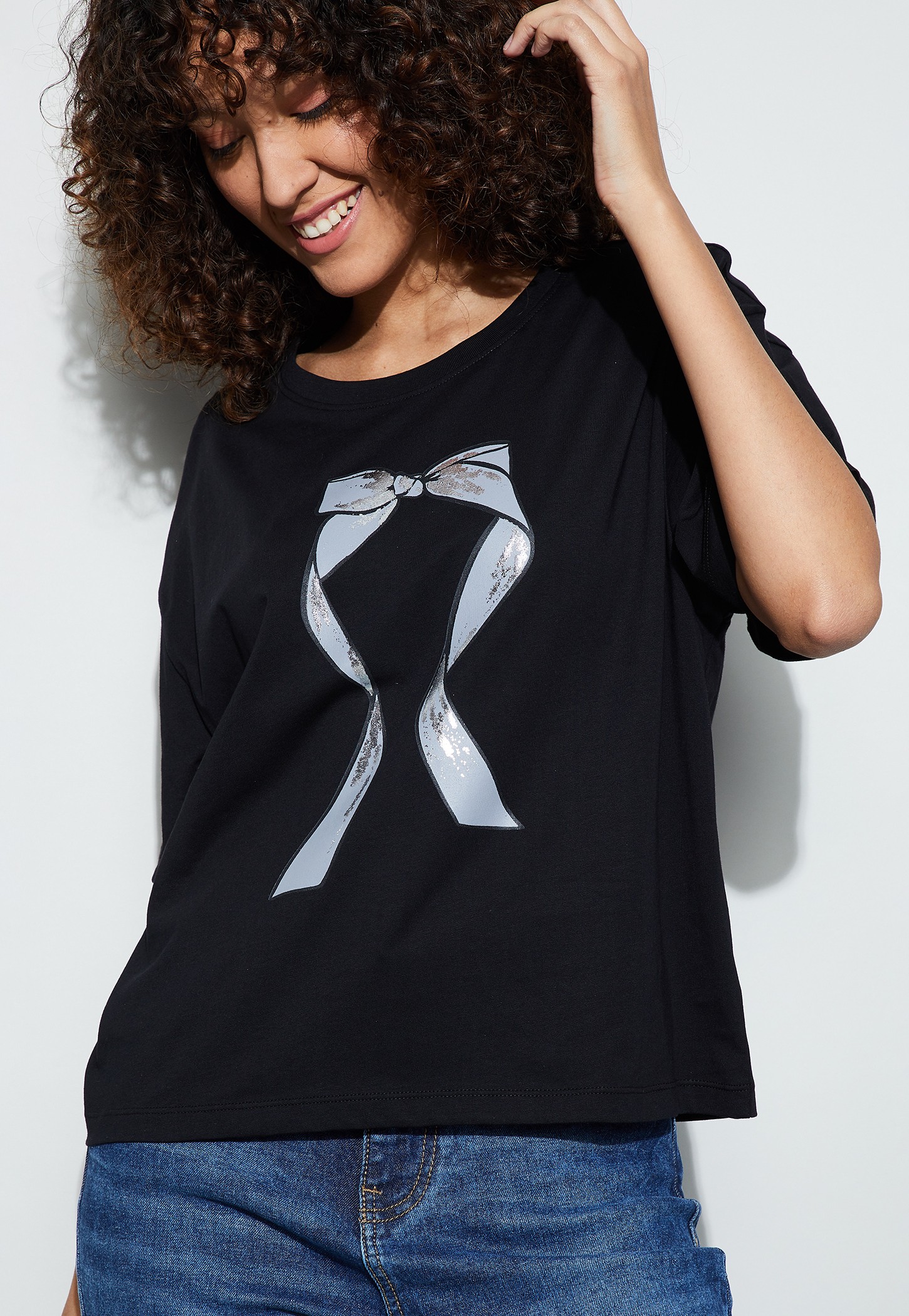 FAME FOREVER Bow Print T-shirt-picture-24
