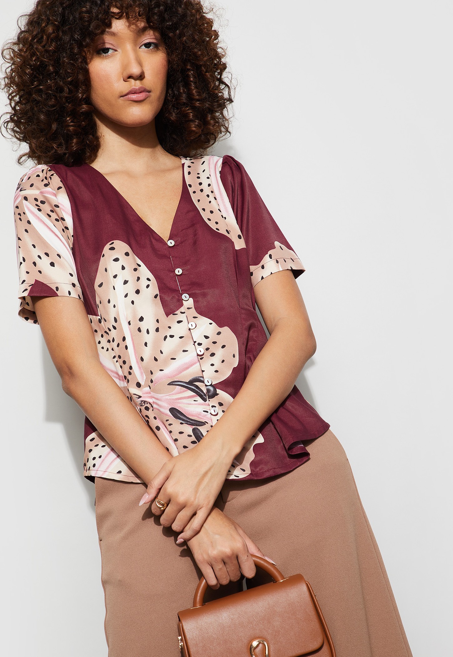 CODE Floral Print Top-picture-26