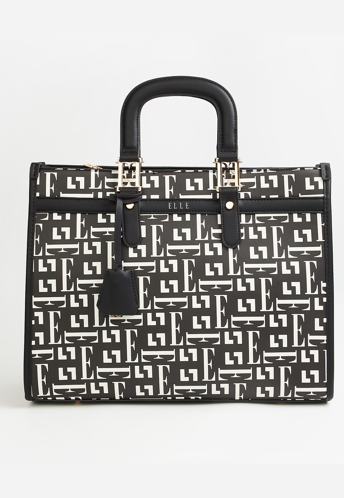ELLE Monogram Print Laptop Bag