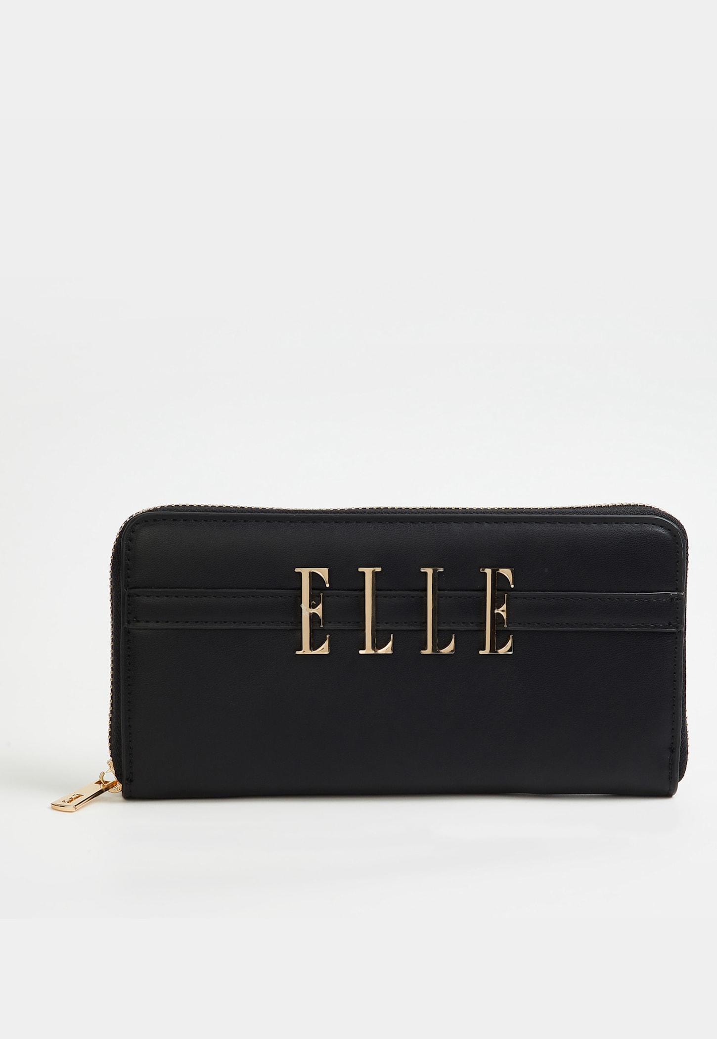 ELLE Solid Zip Around Wallet-image-7