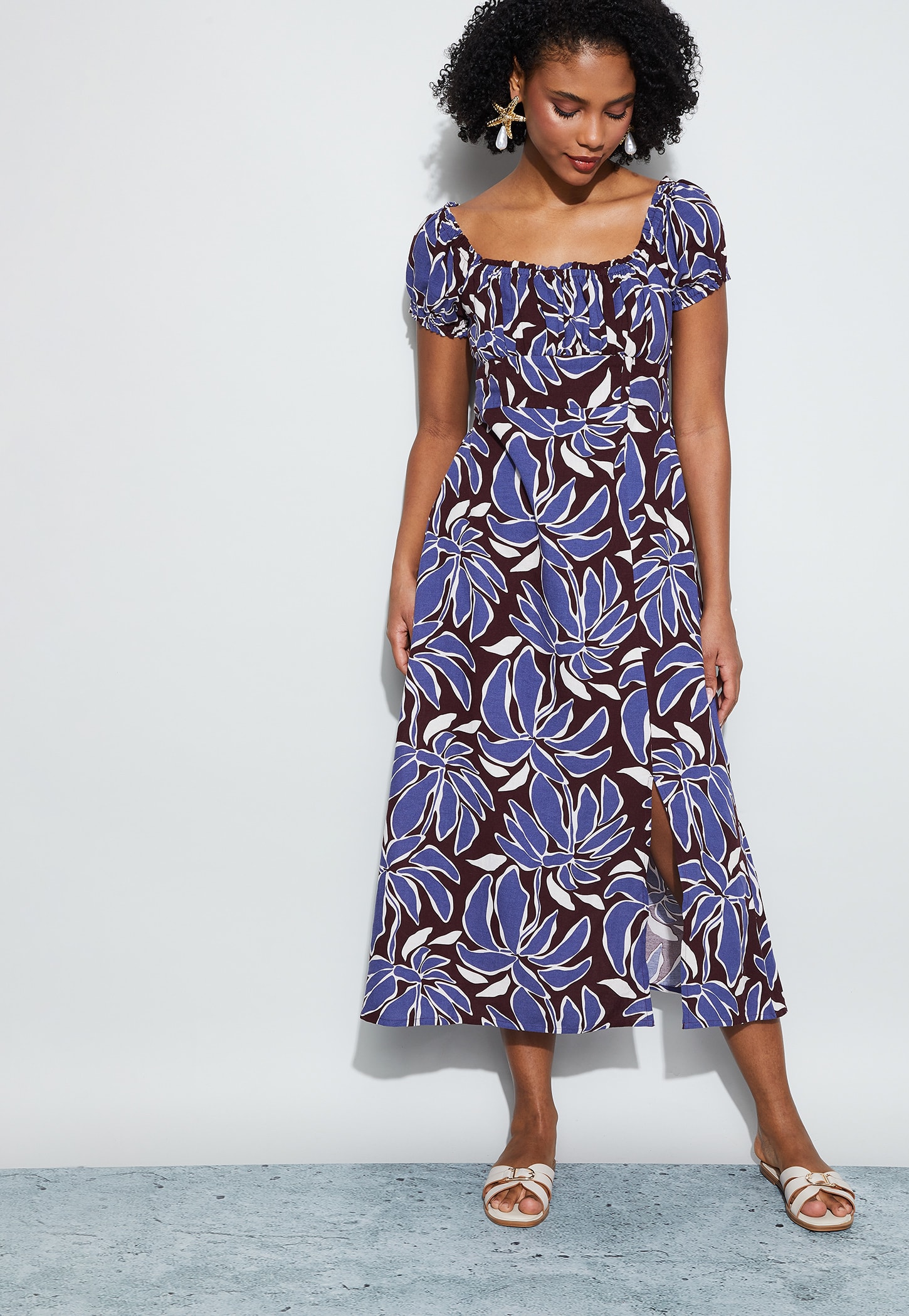 GINGER Floral A-Line Dress-picture-56