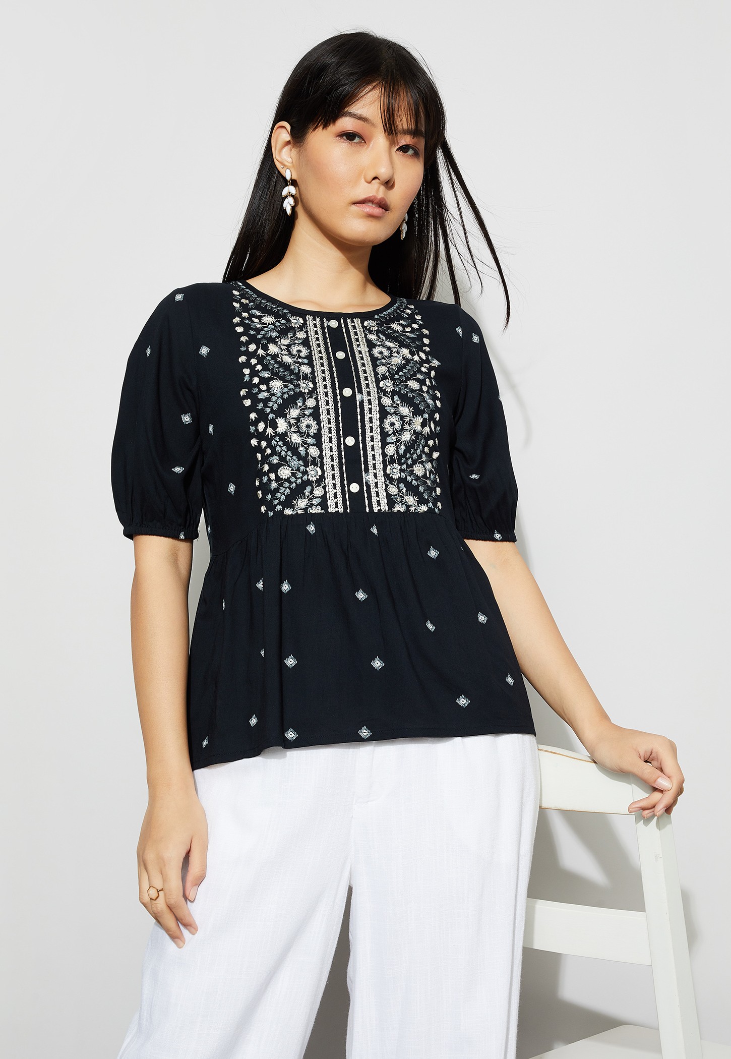 FAME FOREVER Embroidered Top-picture-44
