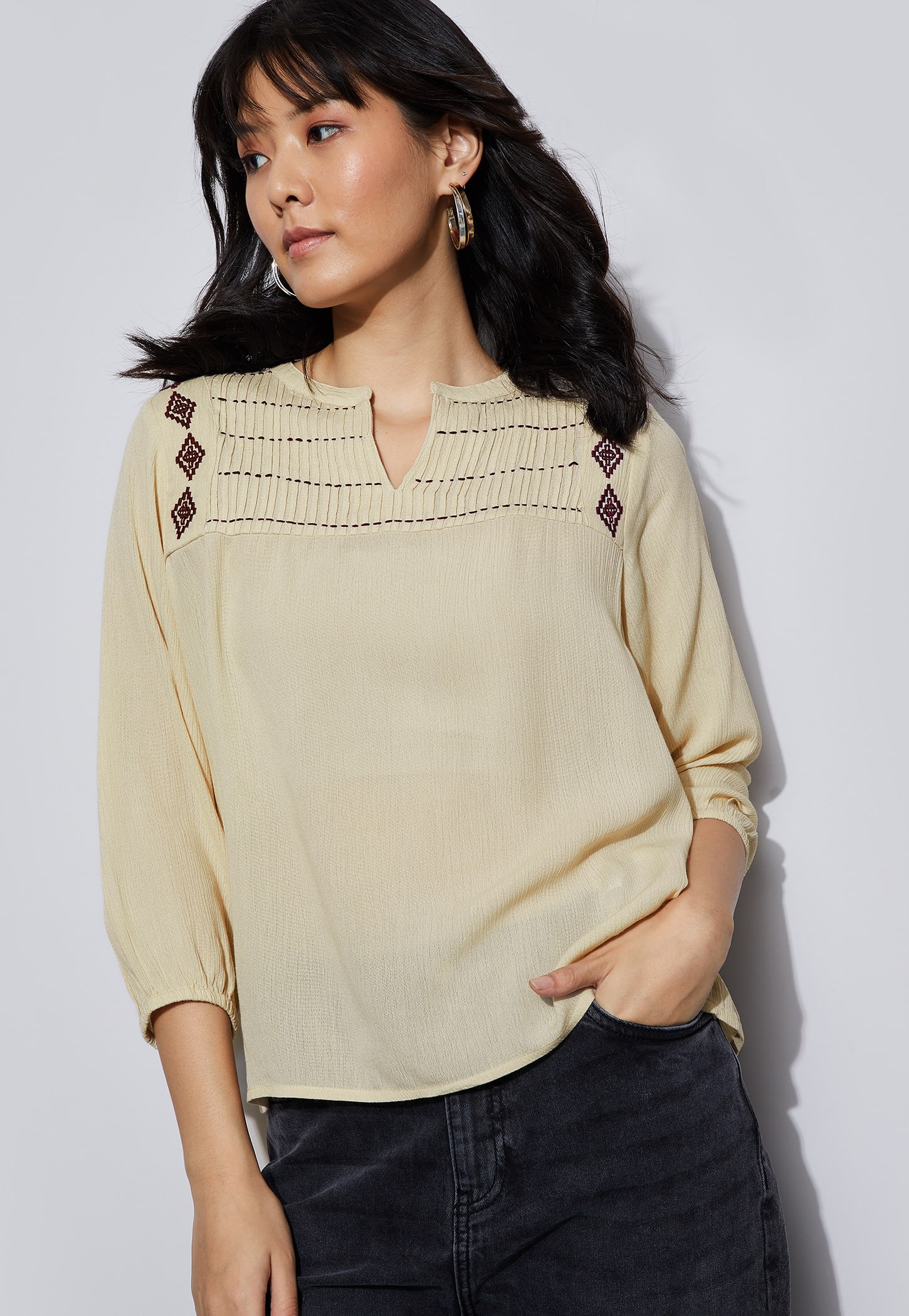 FAME FOREVER Embroidered Top-picture-42