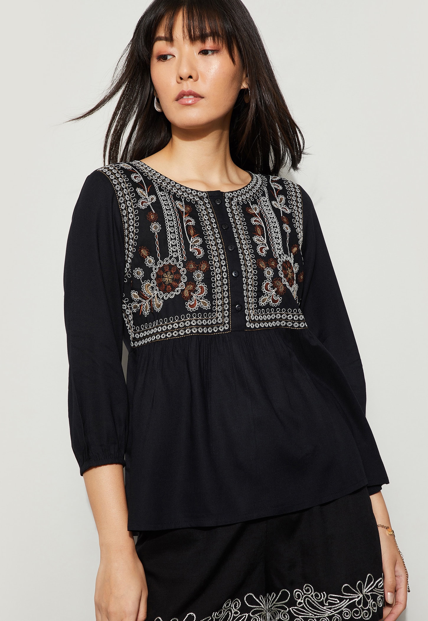 FAME FOREVER Embroidered Top-picture-10