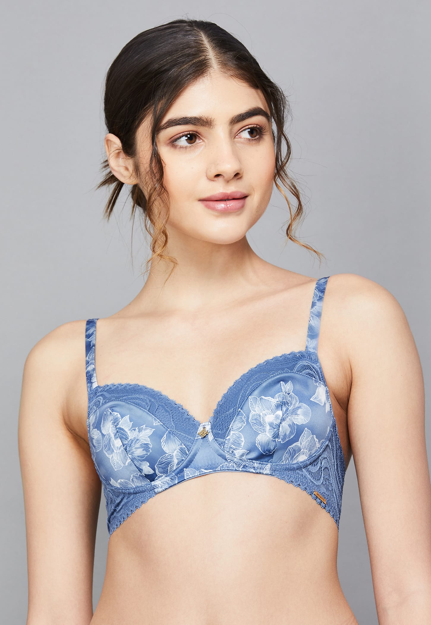 AMANTE Demure Floral Print Padded Non-Wired Demi Bra-picture-31
