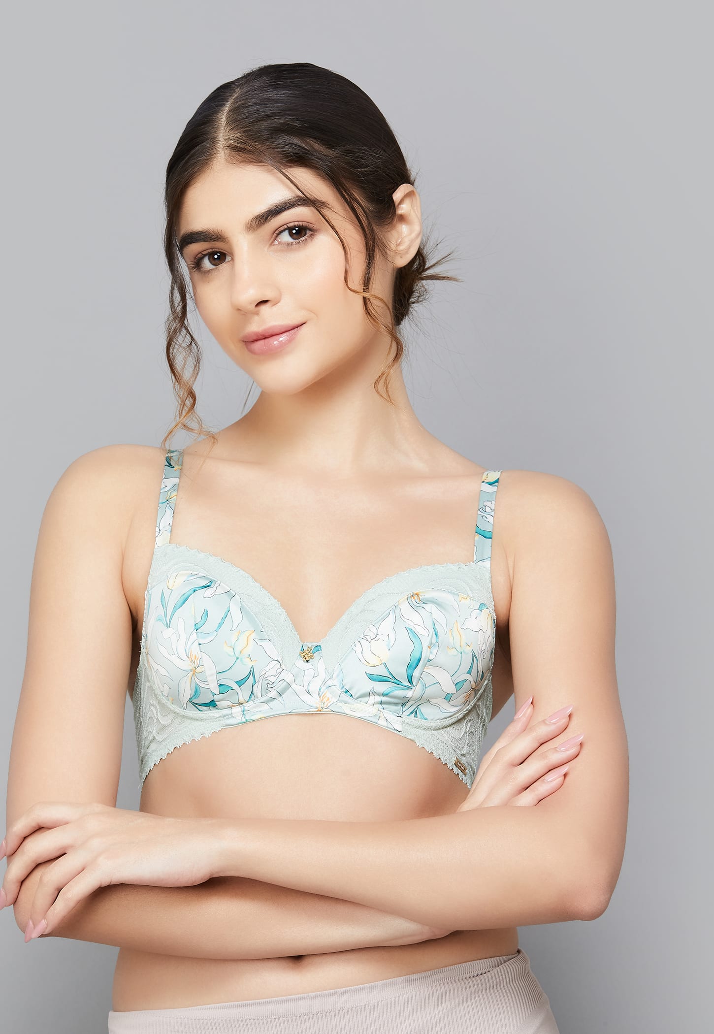 AMANTE Floral Print Padded Non-Wired Demi Bra-picture-26