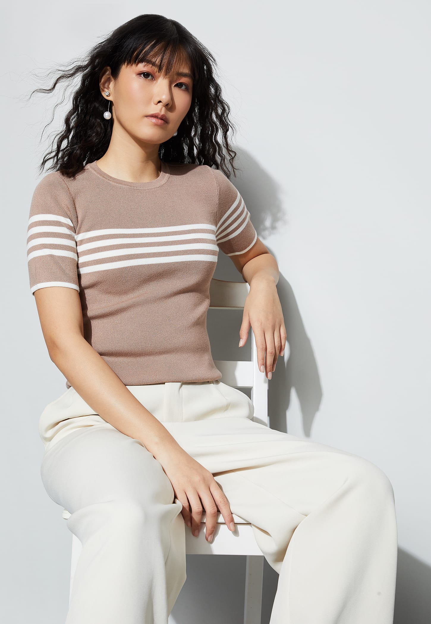CODE CLASSIC Striped Knitted Top-picture-31