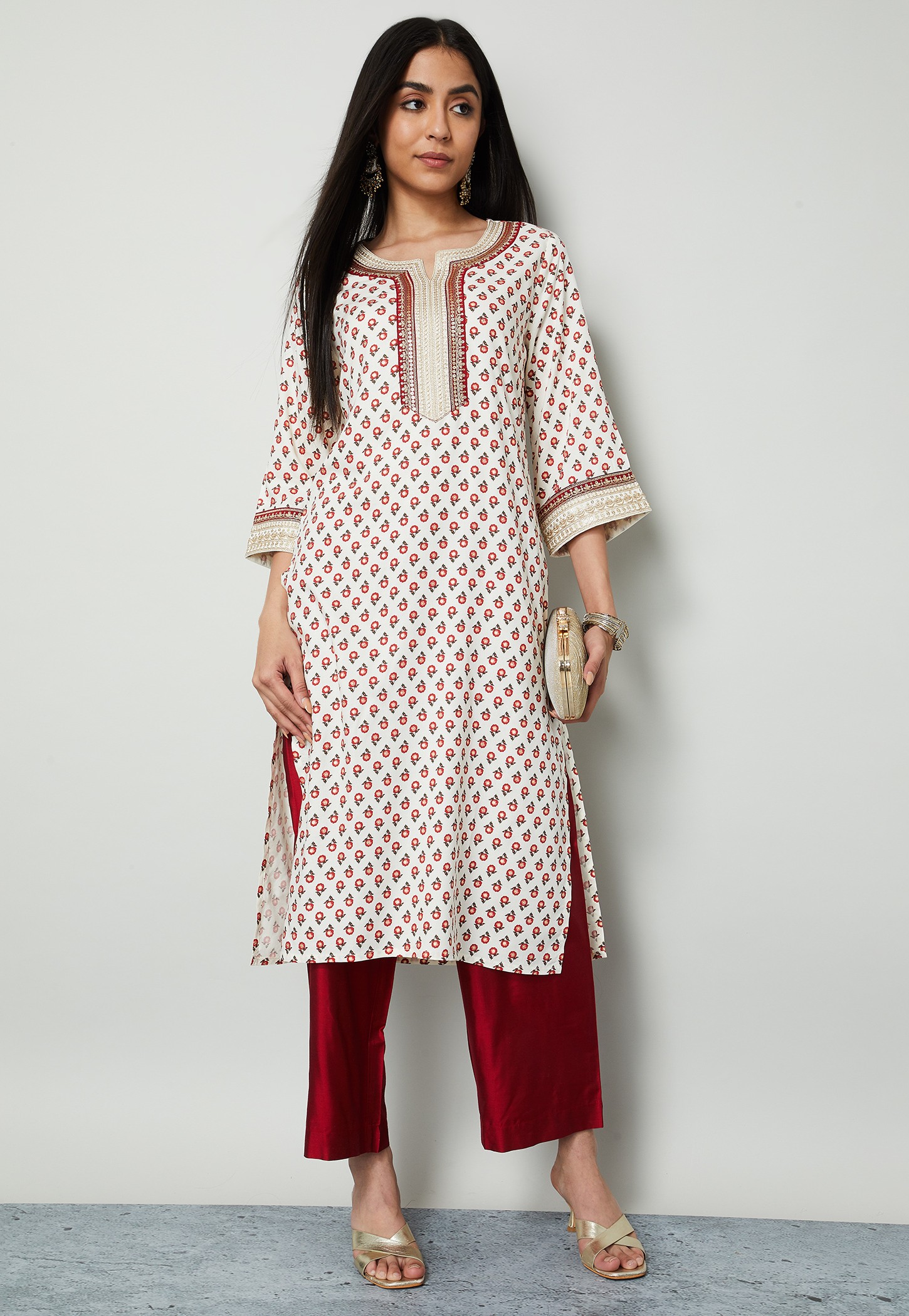 melange MONTE CARLO Floral Print Straight Kurta Set-picture-17