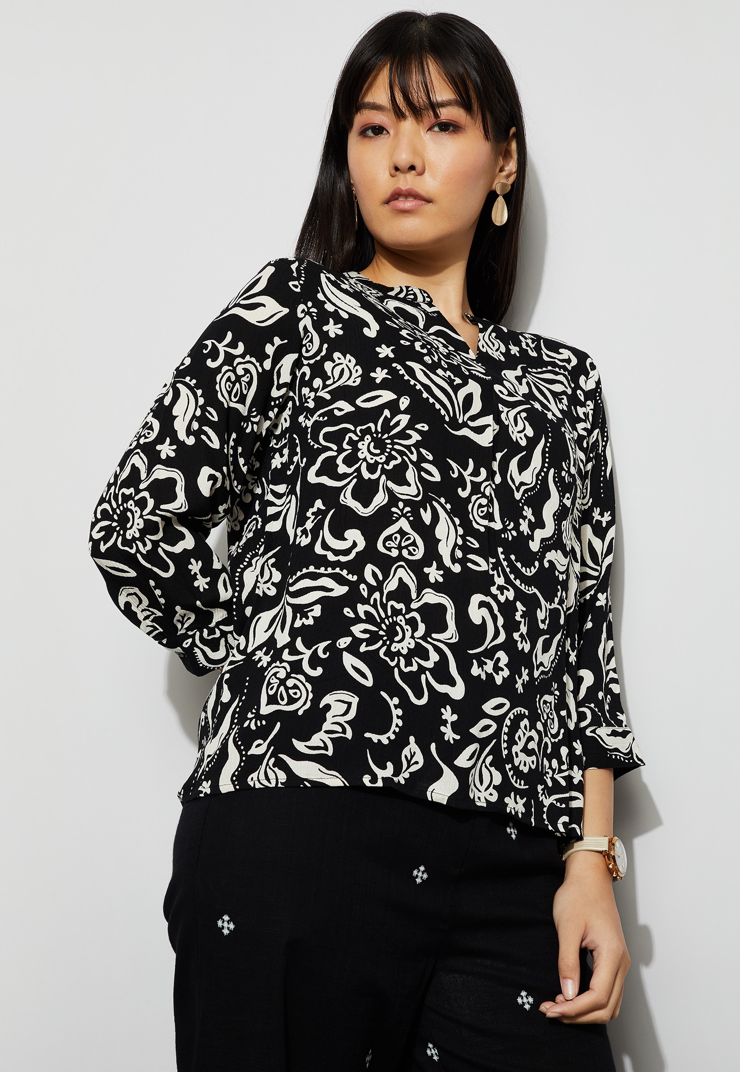 FAME FOREVER Printed Top-picture-46