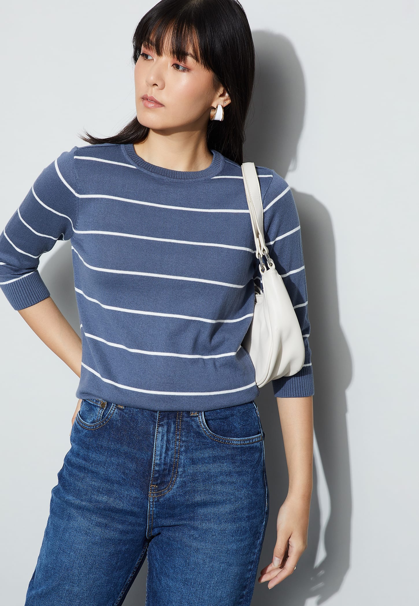 FAME FOREVER Striped Knitted Top-picture-40
