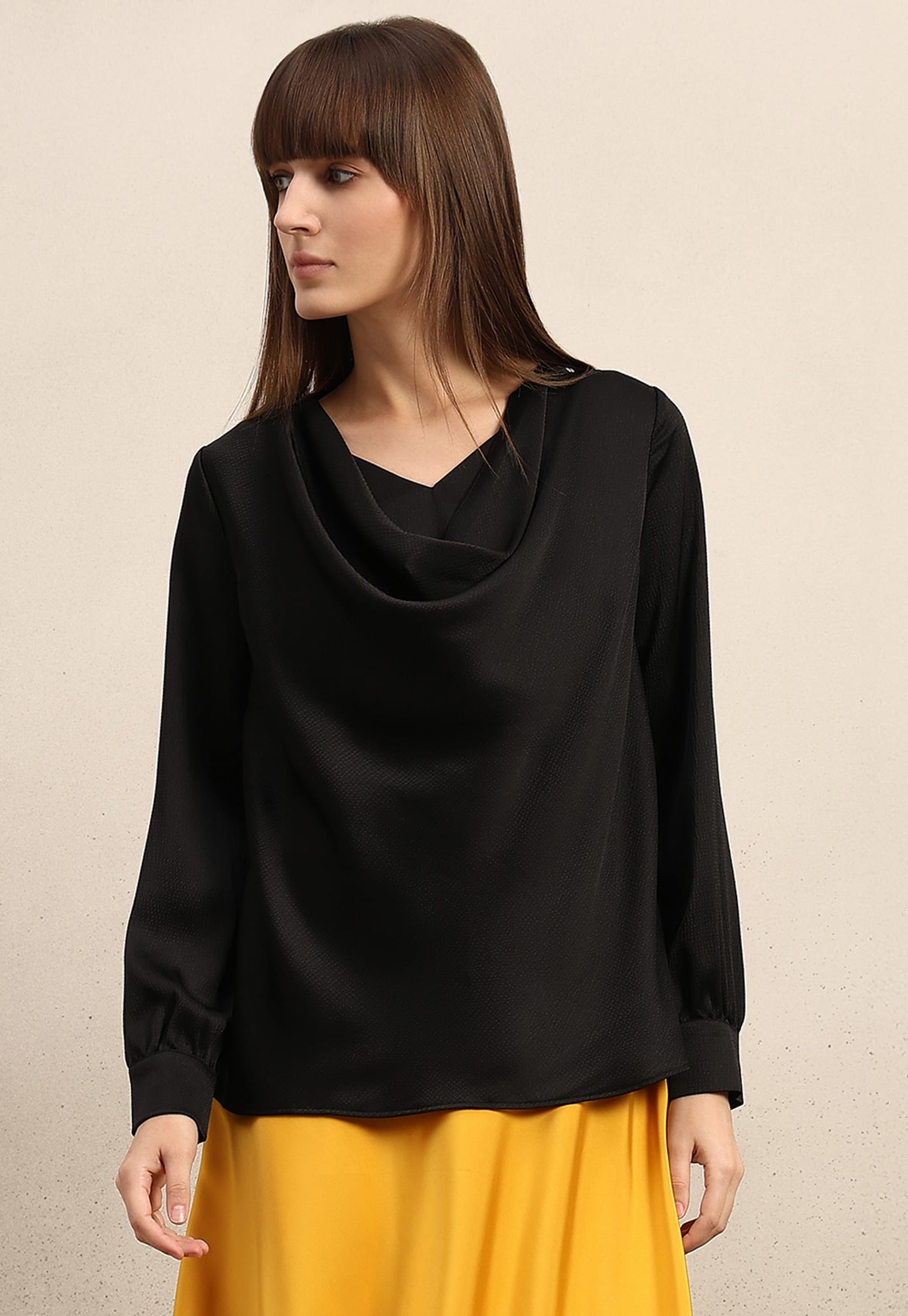 VERO MODA Solid Cowl Neck Top-picture-18