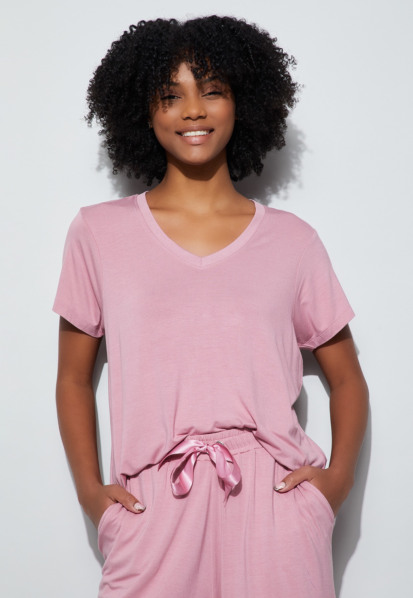 GINGER Solid Loungewear T-shirt