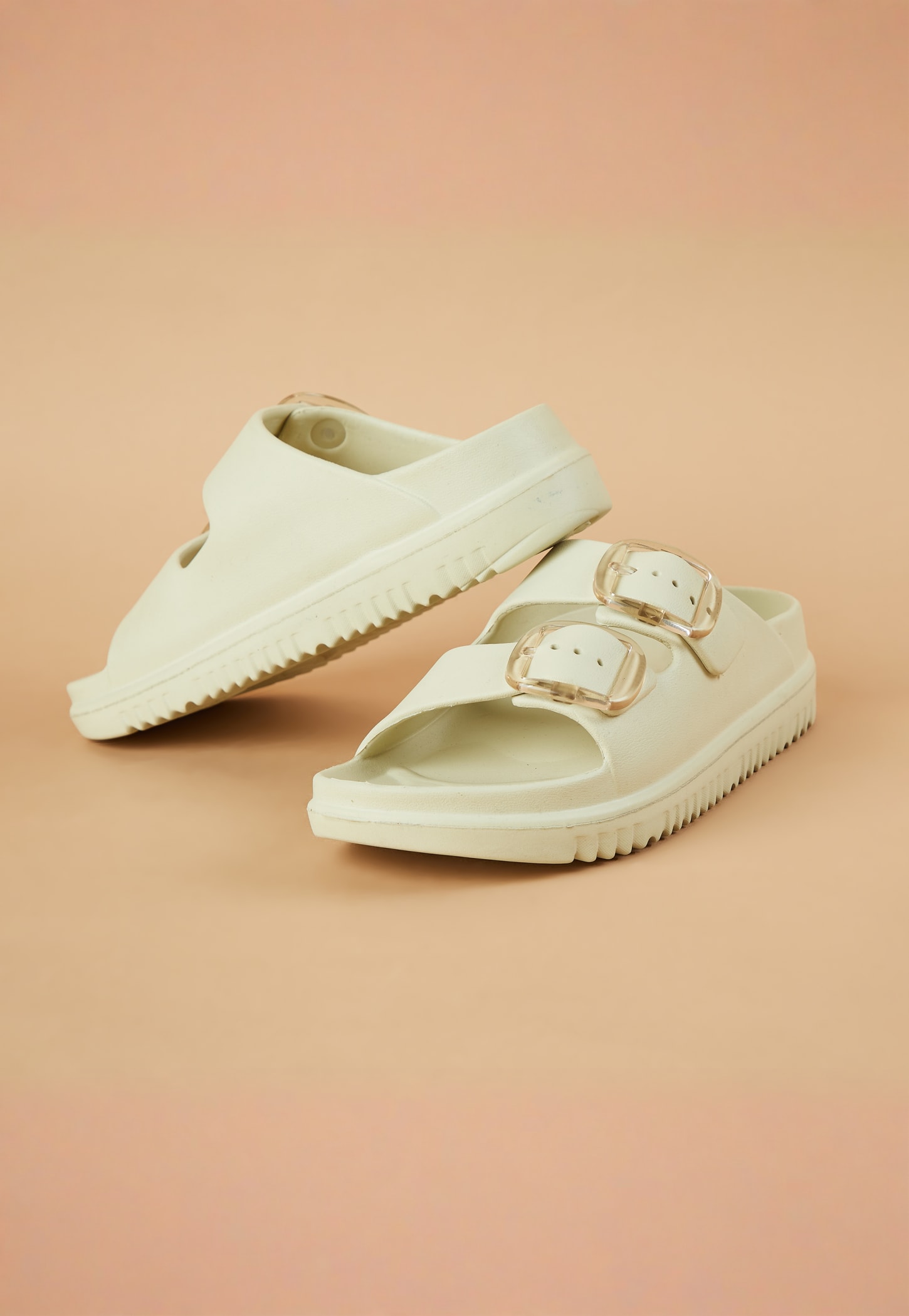 GINGER Solid Double Buckle Sliders-picture-37