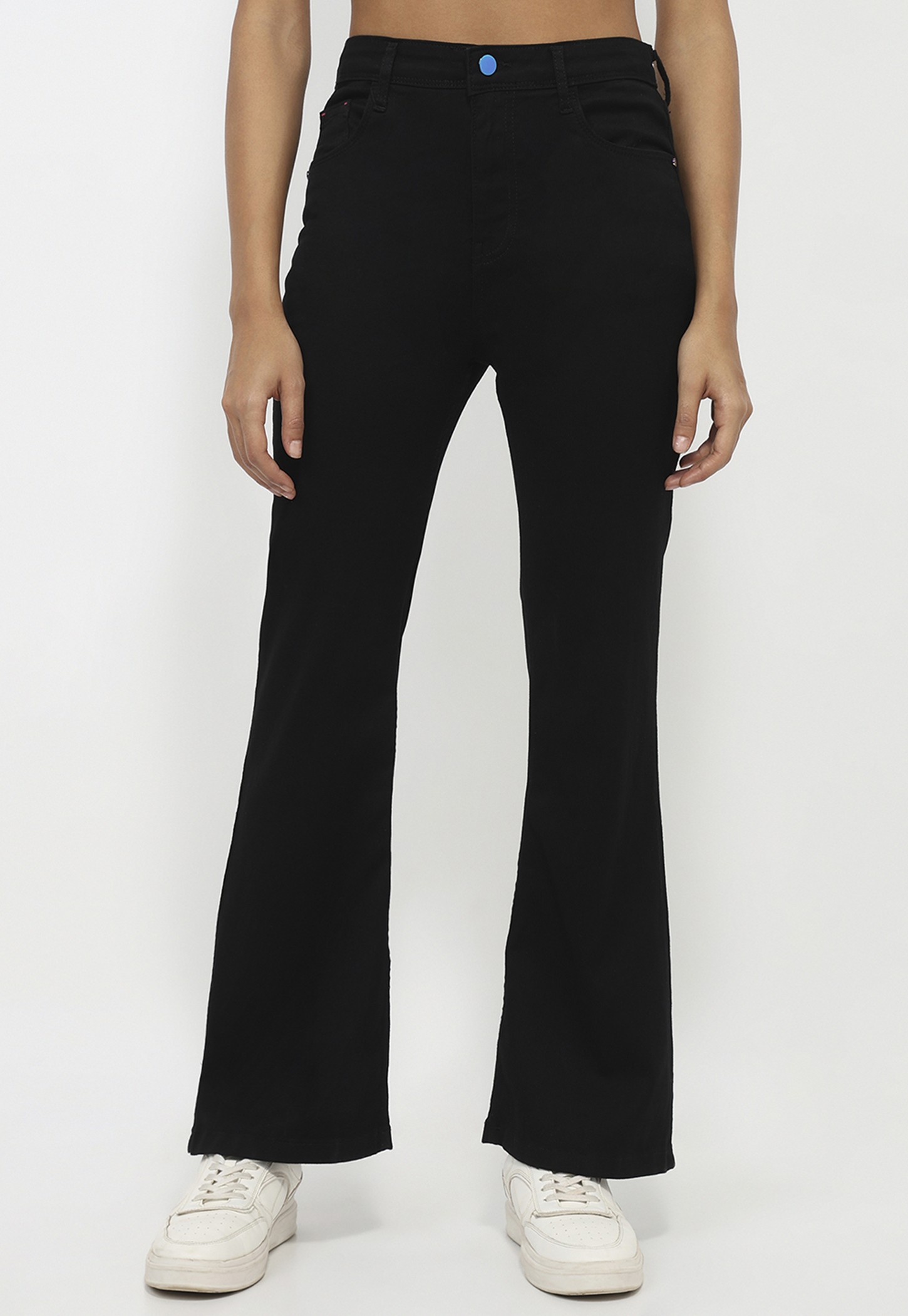 KRAUS Solid Flared Jeans-image-47