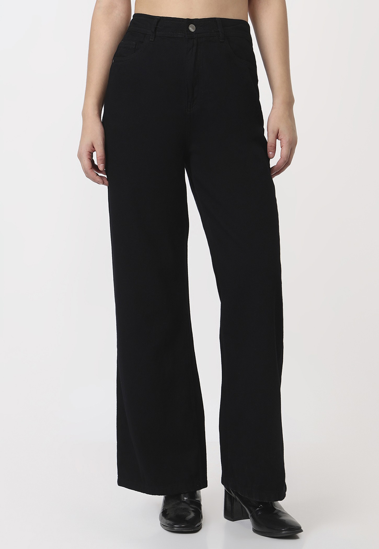 KRAUS Solid Wide Leg Jeans-picture-44