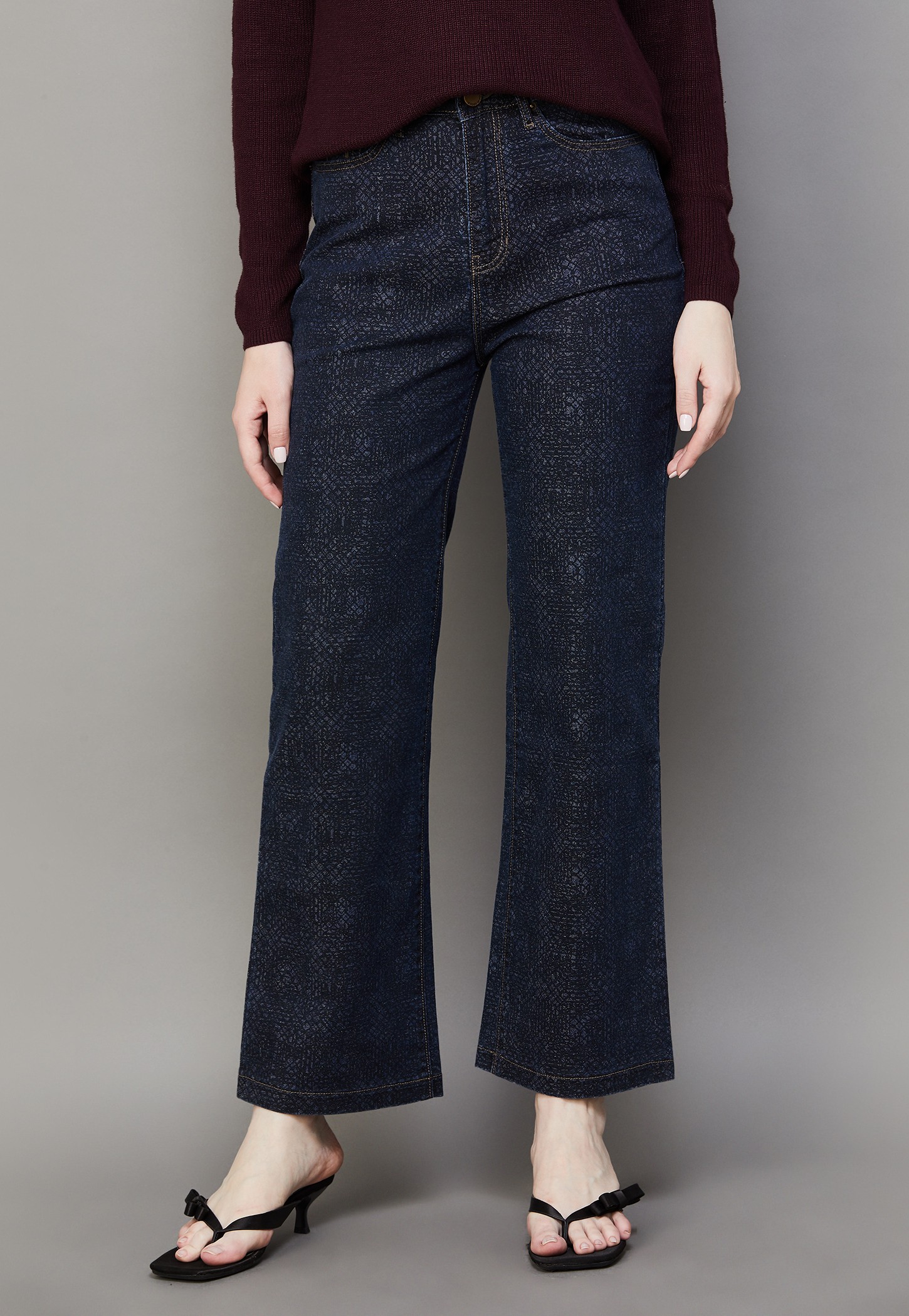 XPOSE Scribble Print Straight Fit Jeans-image-26